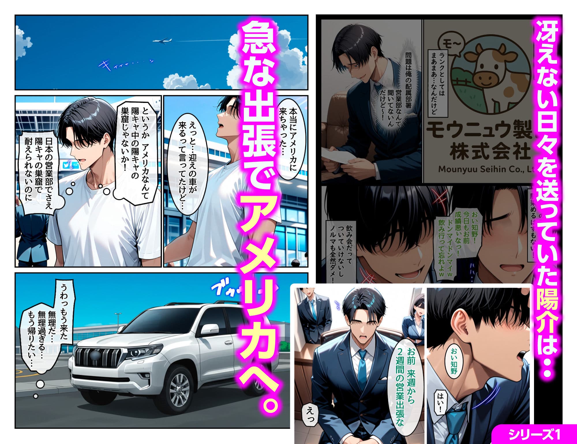 【総集編】ホームステイ先の爆乳ブロンド美女に雌牛コスで誘惑されてイチャラブ種付け生活 サンプル画像 1