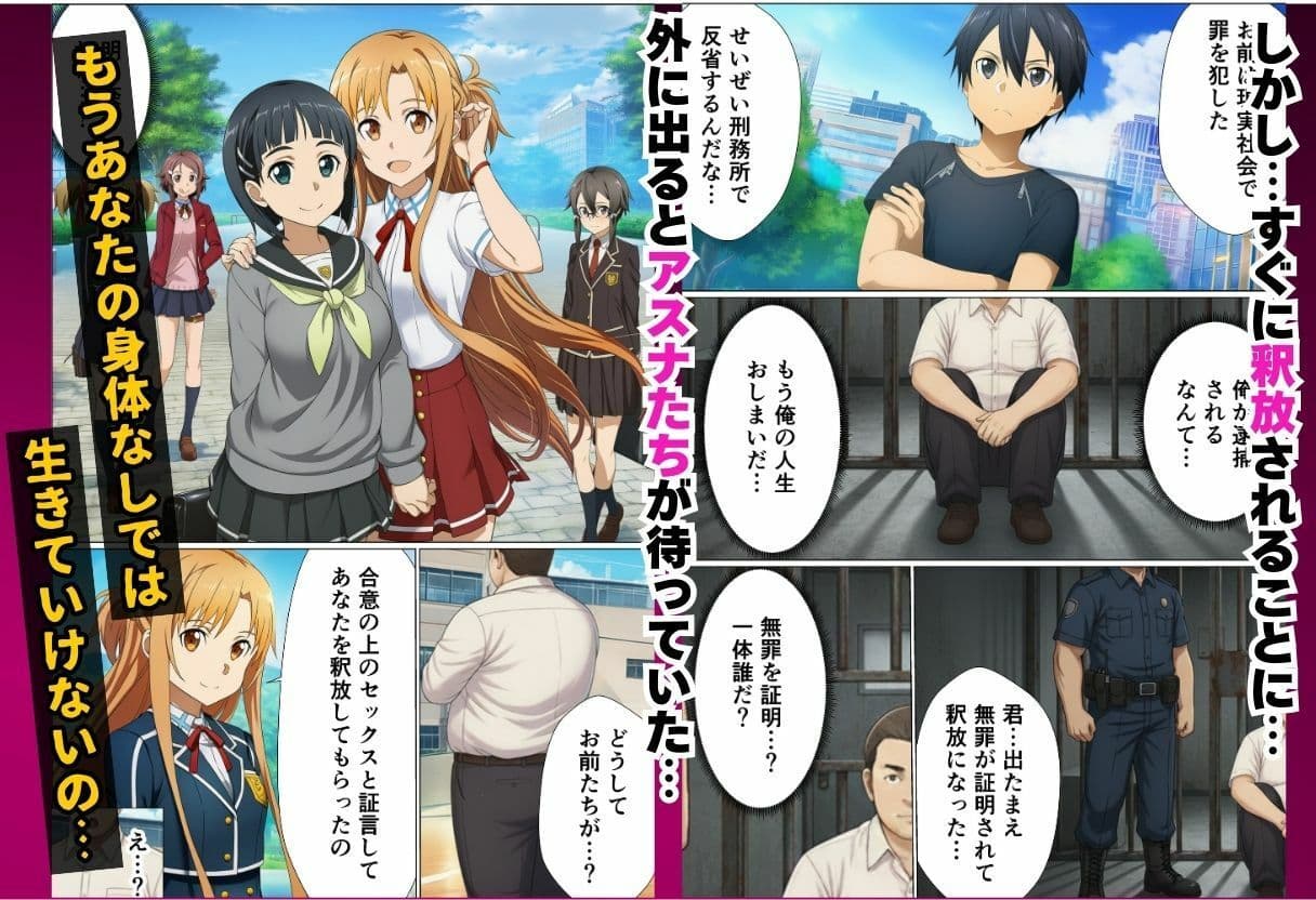 ヒロイン全員寝取られ快楽堕ち!ハーレム大乱交【ソード◯ート・オンライン編(SA◯編)】 サンプル画像 8