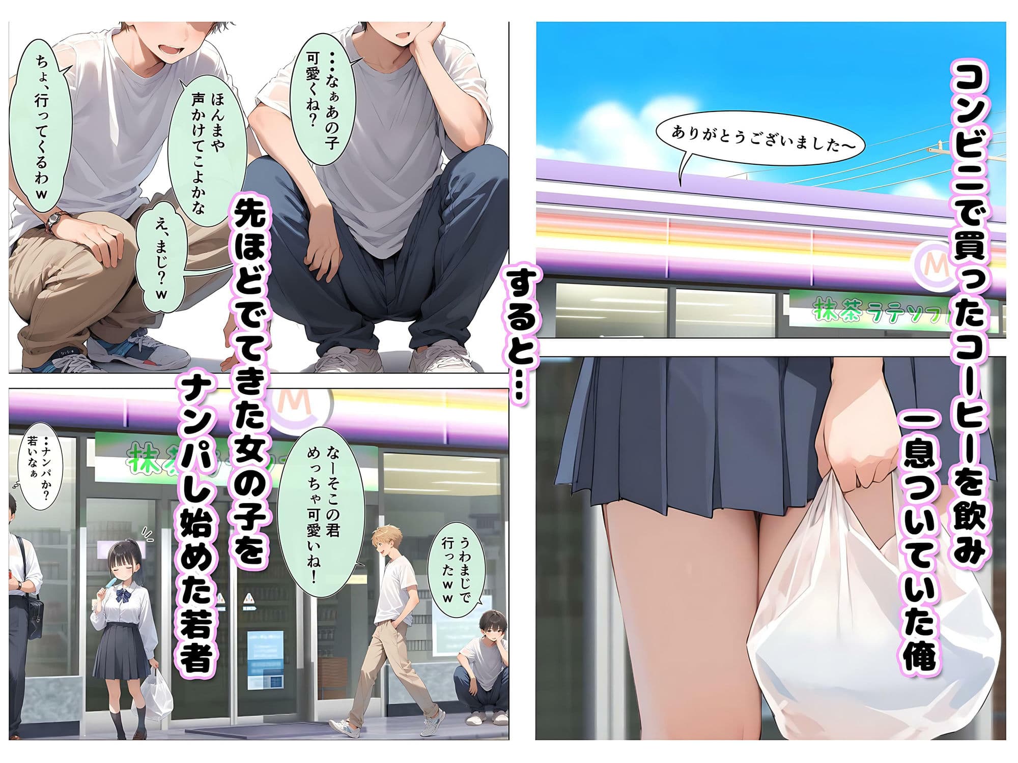 コンビニ前で出会った清楚ビッチなおじ専JKをお持ち帰りした中年おじさん(俺)の最高にラッキーでエッチな末路 サンプル画像 1