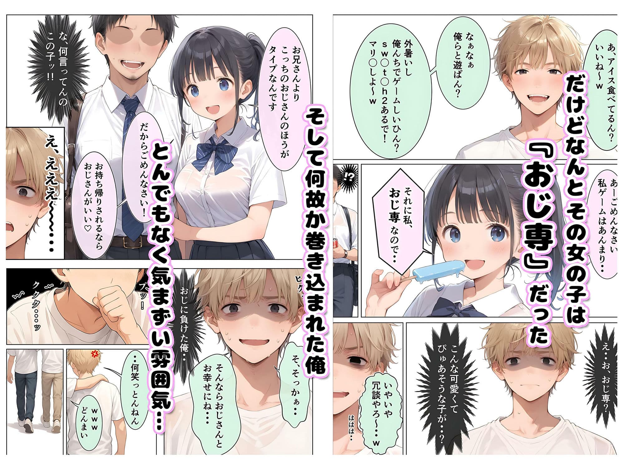 コンビニ前で出会った清楚ビッチなおじ専JKをお持ち帰りした中年おじさん(俺)の最高にラッキーでエッチな末路 サンプル画像 2