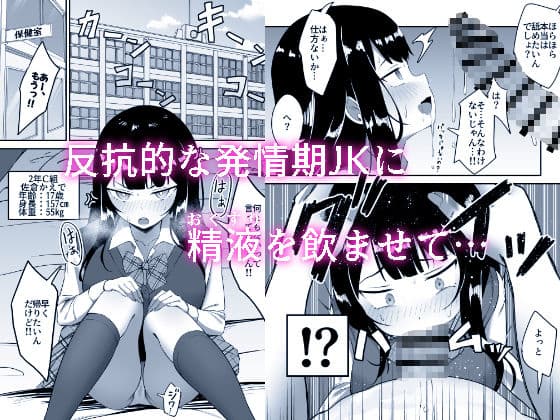 ジト目JKの発情期マ〇コに教育的性指導 サンプル画像 1