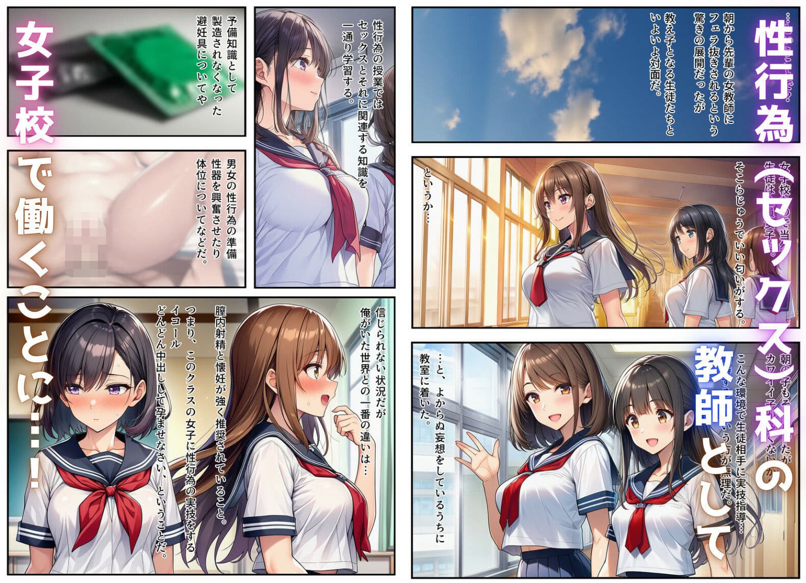 性行為科の先生になって、JKたちとハーレム恋愛セックスする話 サンプル画像 3