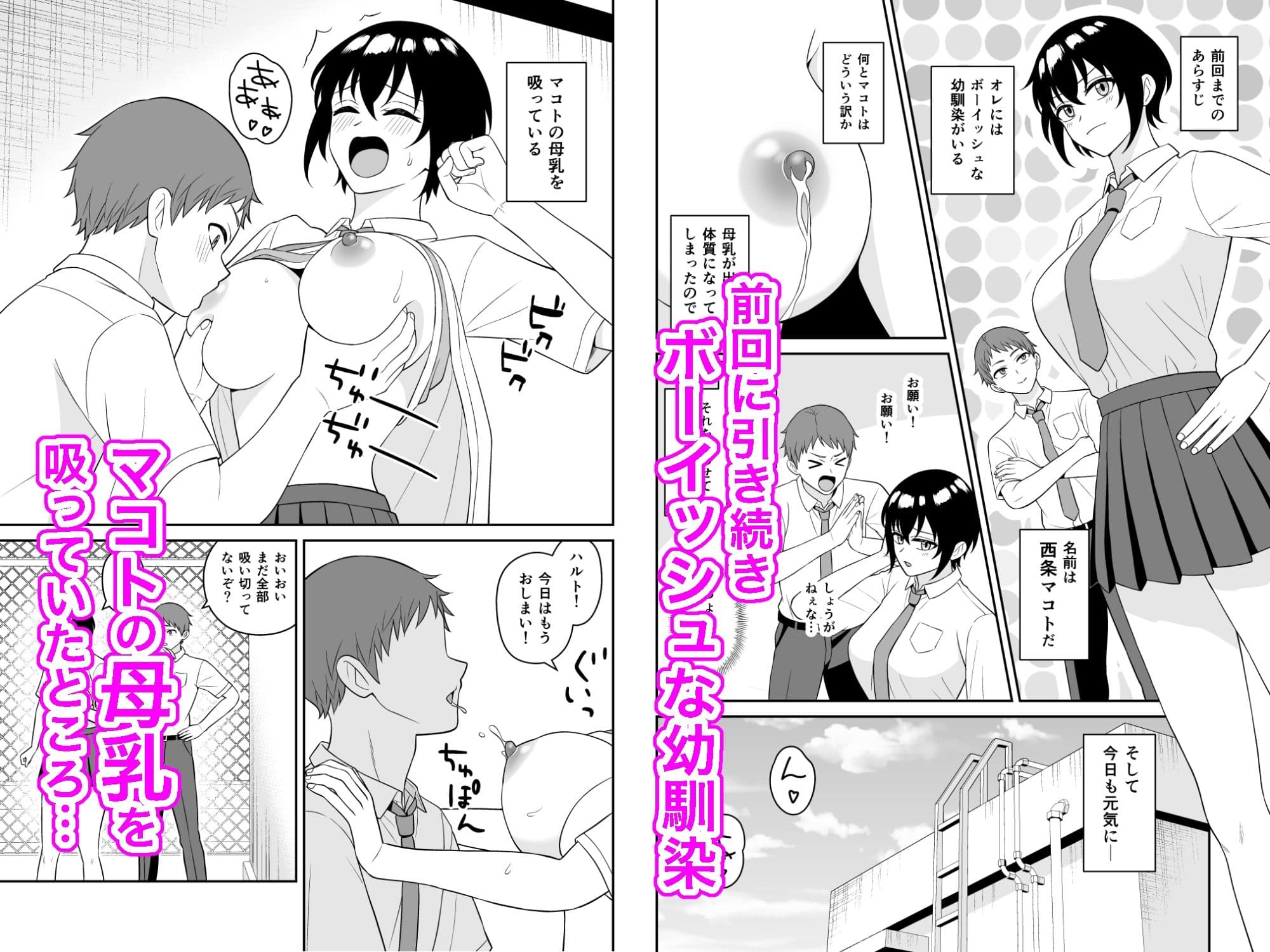 ボーイッシュ幼馴染が母乳を出せるようになったのでいっぱい吸わせてもらった2 サンプル画像 1