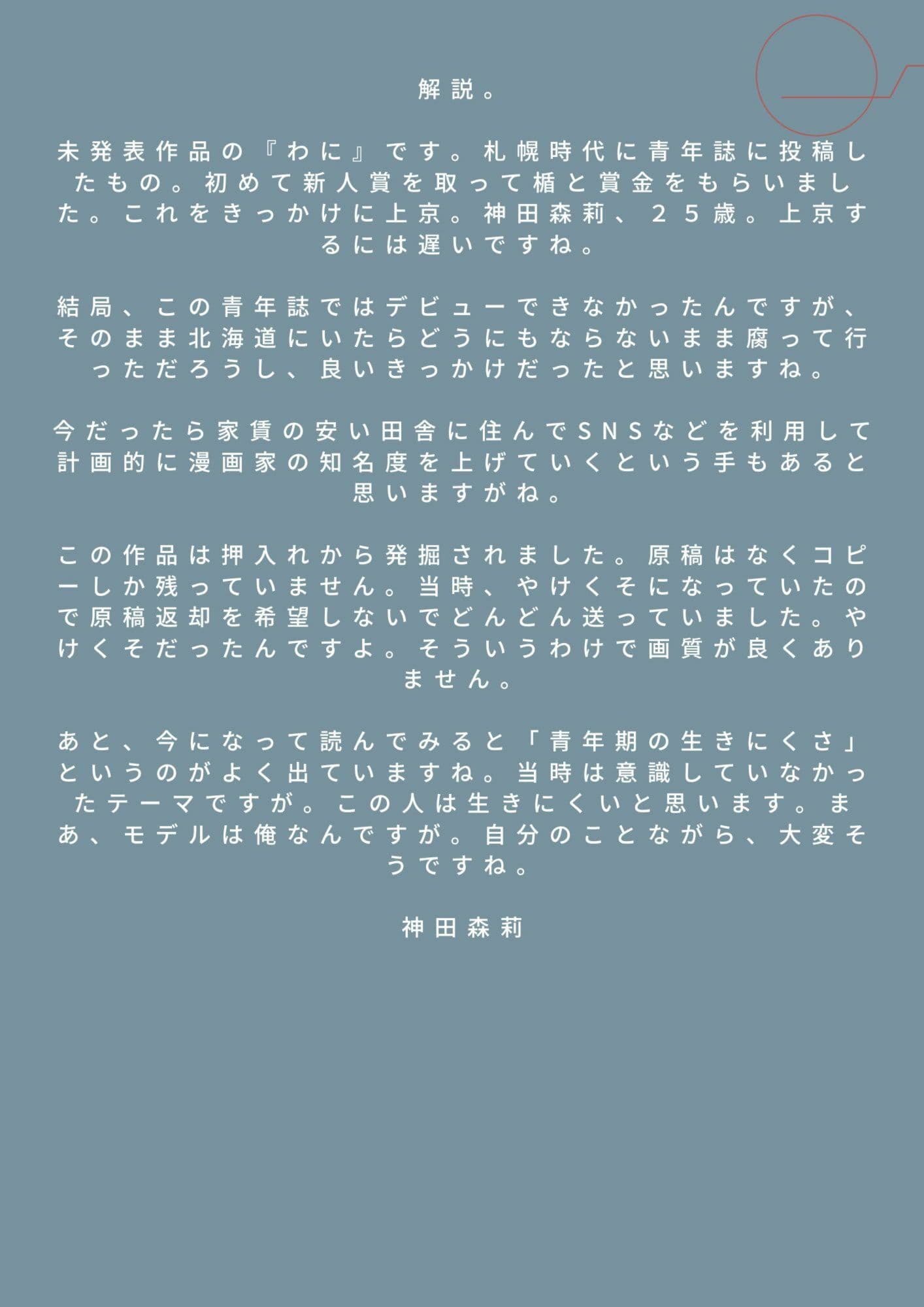 未発表作品『わに』1988年 - 神田森莉 サンプル画像 3