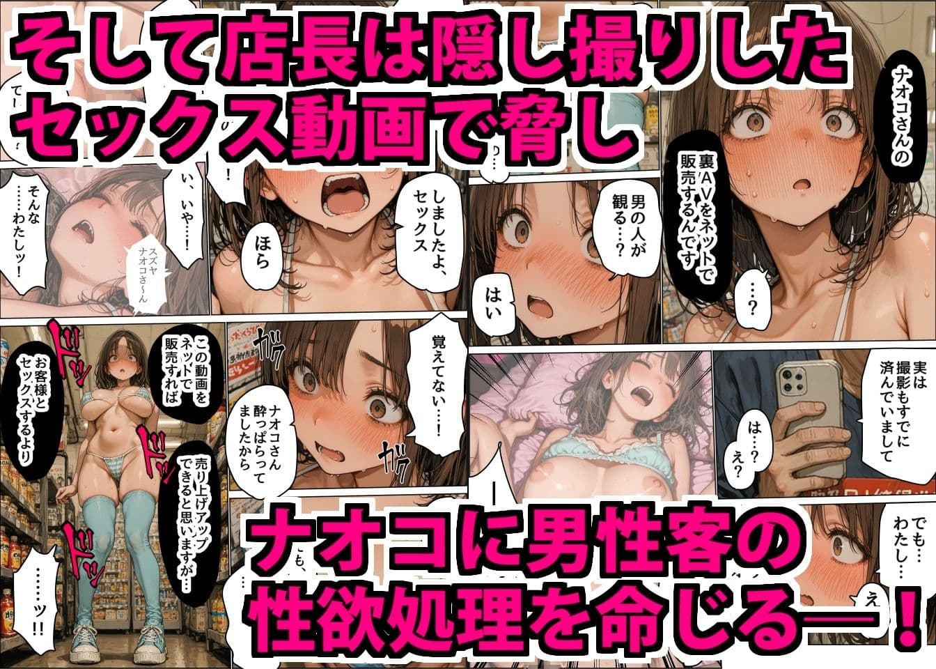 ちょっとおバカなムチムチ巨乳店員を酒で酔わせて性欲処理用特売品にした悪徳店長 サンプル画像 6