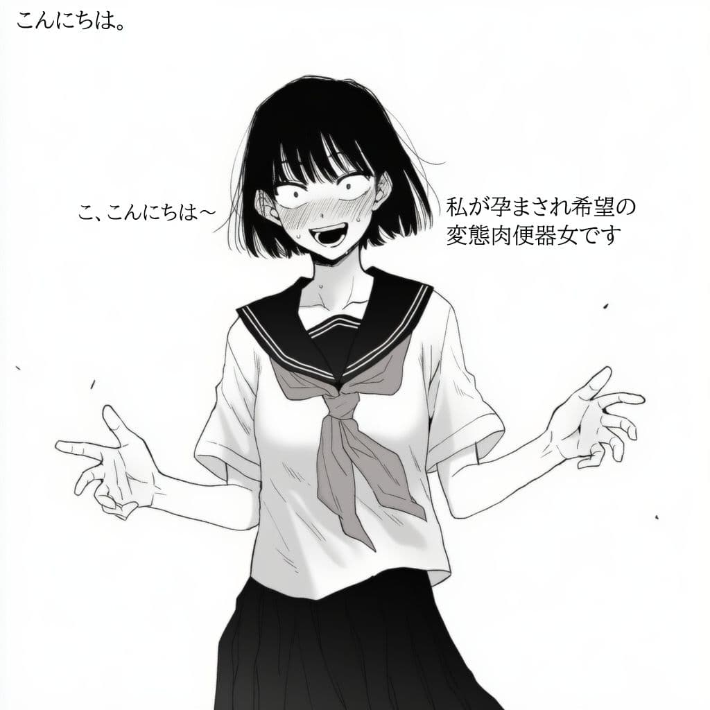 妊娠希望肉便器女・深淵さん 孕まされ希望の変態肉便器JKに無責任中出ししまくって妊娠させる。 サンプル画像 1