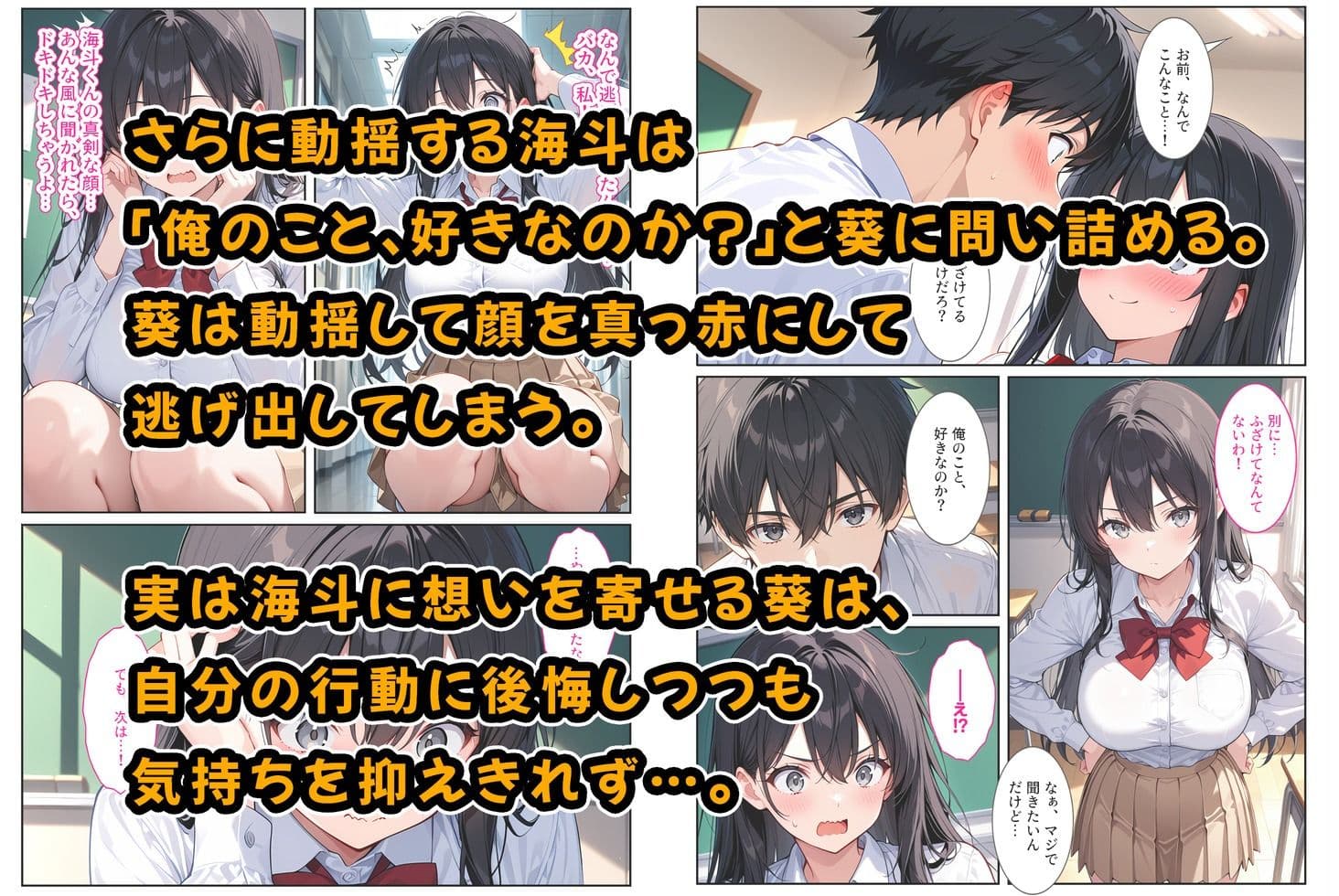 隣の席の清楚な爆乳同級生がカラダで煽って中出し懇願してくる話 サンプル画像 3