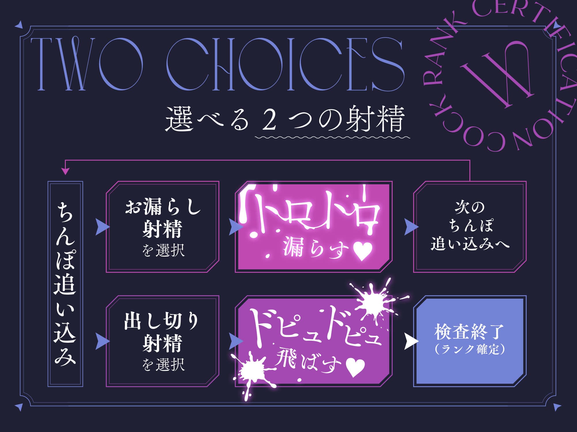 【ちんぽランク認定証付き】射精方法でランクが変わる!妖艶な美女検査官による『ちんぽ格付け』オナサポ サンプル画像 3