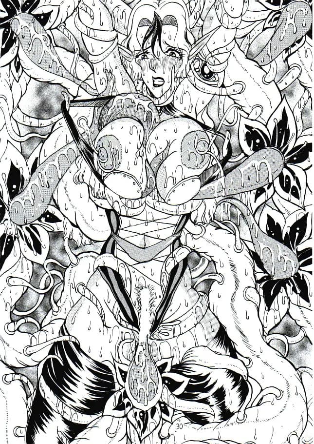 触手vsエルフ娘+触手vsくのいち - 10ページ