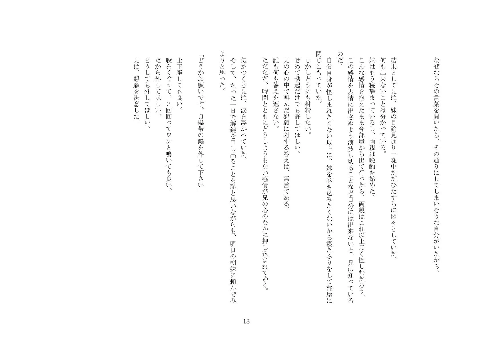 お兄ちゃんは、貞操帯奴●。 - 5ページ