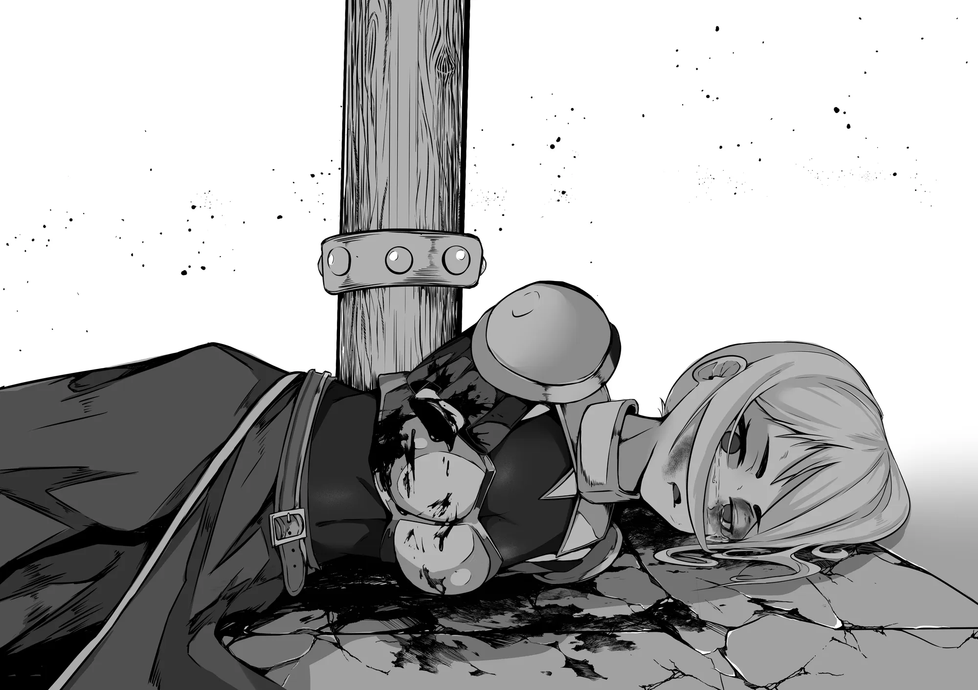 敵に捕まって腹パン、首絞め、イラマチオされる話 - 2ページ