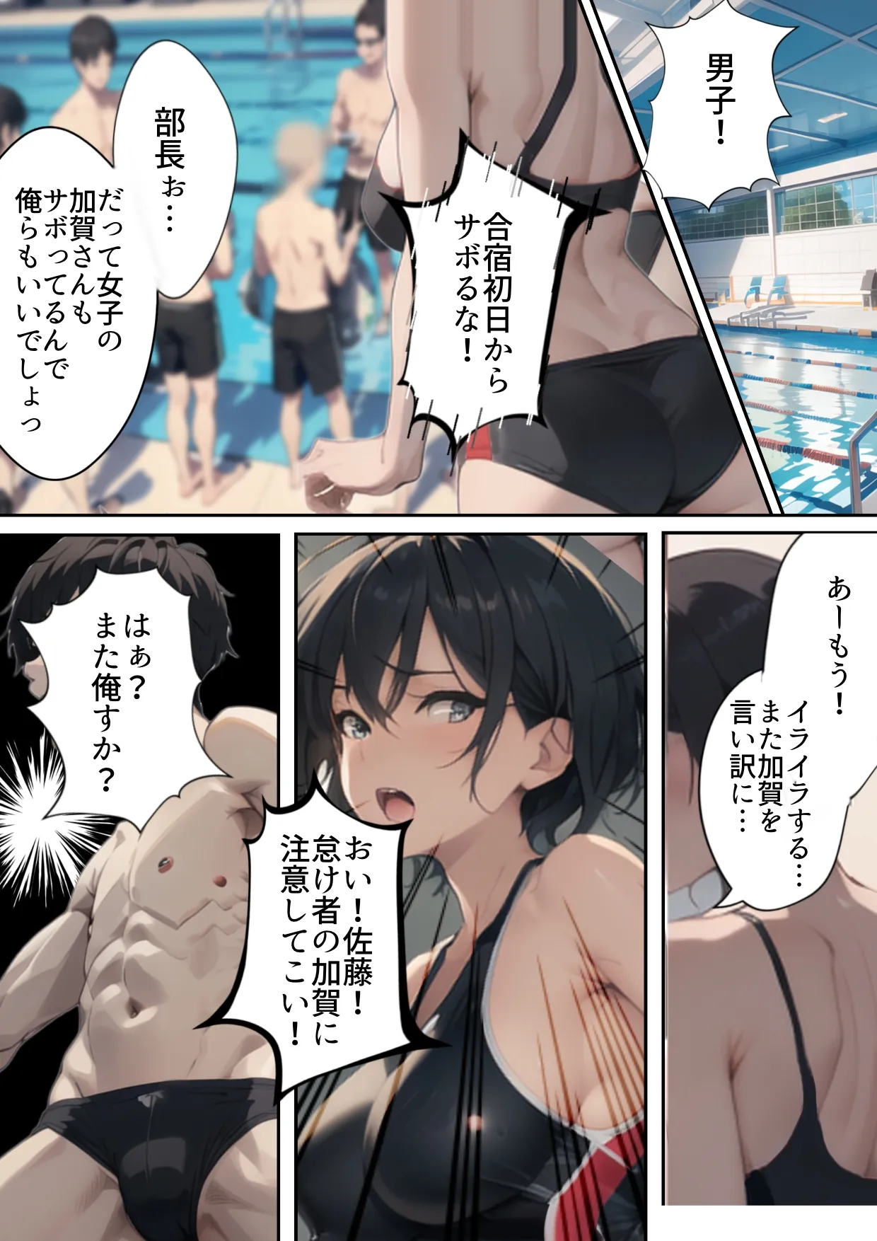 開業!寝取られ精液プール〜天才水泳女子は合宿サボるもチャラ男集団にナンパされ開業前のプール「白濁精液プール」に浸らされ孕む!男子部員に告白された合宿中に寝取られる話 - 5ページ