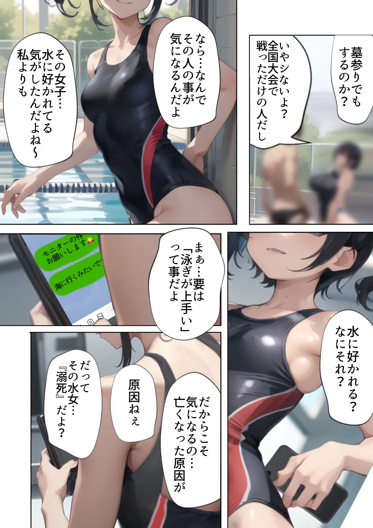 開業!寝取られ精液プール〜天才水泳女子は合宿サボるもチャラ男集団にナンパされ開業前のプール「白濁精液プール」に浸らされ孕む!男子部員に告白された合宿中に寝取られる話 - 12ページ