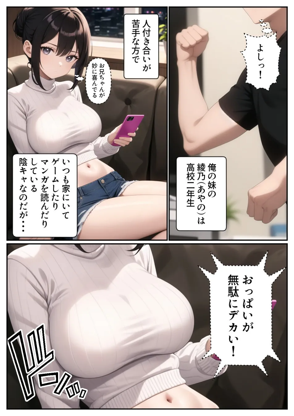爆乳陰キャ妹に一緒にお風呂に入ろうとお願いしてみた結果 - 2ページ