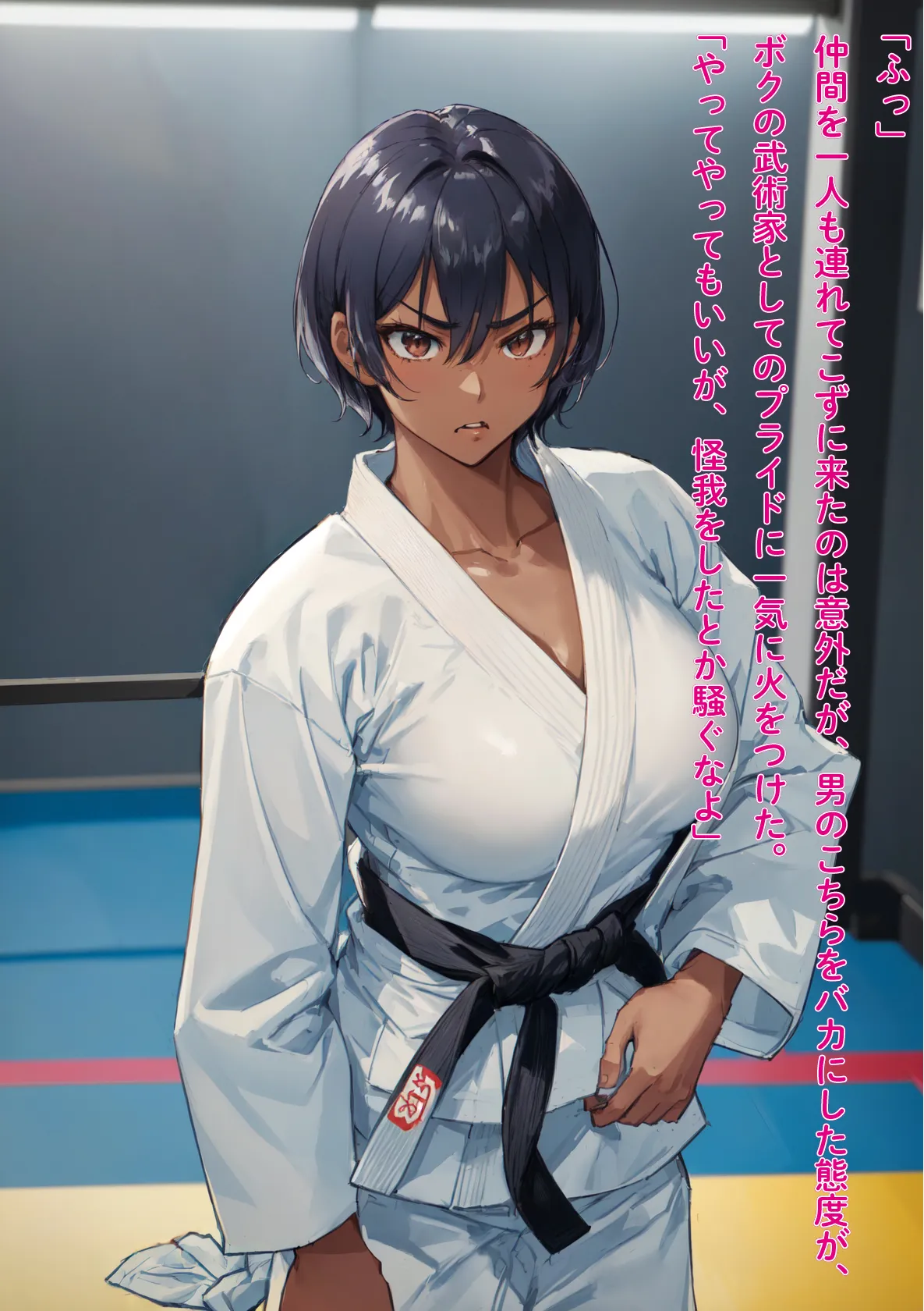 辱められたい願望の巨乳格闘娘が、強●&連続絶頂、中出し快楽堕ち - 2ページ