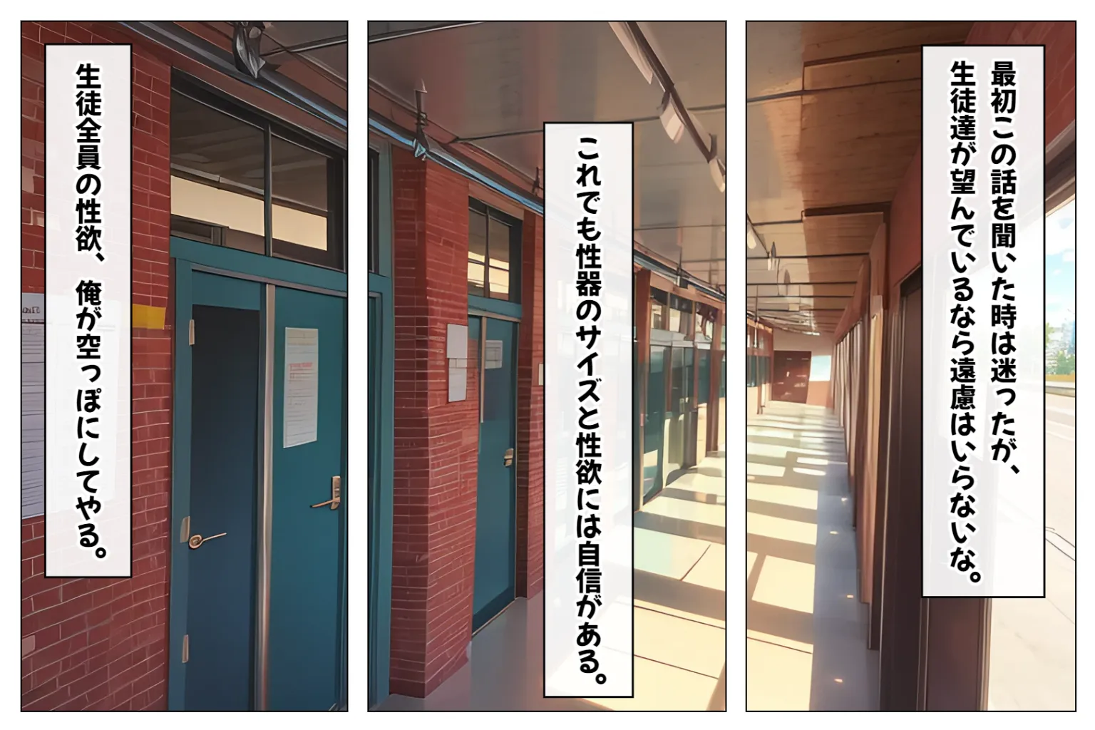 JKハーレム学園〜ハメてもハメても終わらない女子校生だらけのハーレム中出し学園生活〜【1ぺージ1コマのマンガ風完全ストーリー】 - 4ページ