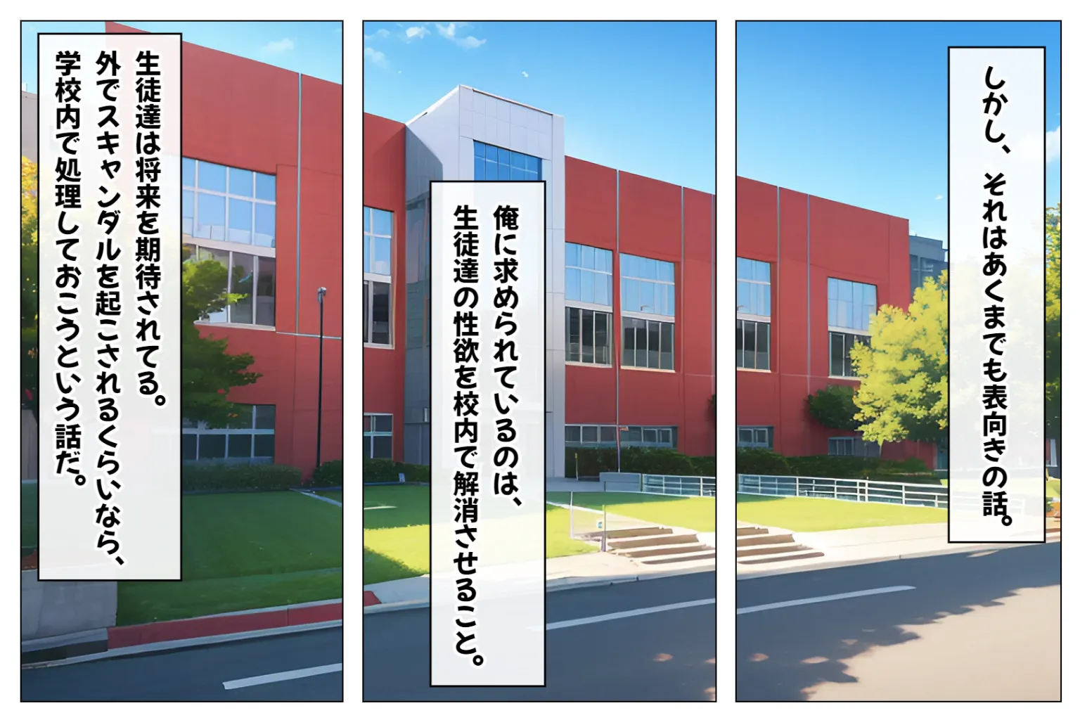 JKハーレム学園〜ハメてもハメても終わらない女子校生だらけのハーレム中出し学園生活〜【1ぺージ1コマのマンガ風完全ストーリー】 - 13ページ