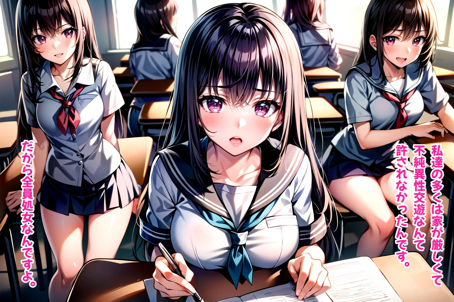 JKハーレム学園〜ハメてもハメても終わらない女子校生だらけのハーレム中出し学園生活〜【1ぺージ1コマのマンガ風完全ストーリー】 - 57ページ