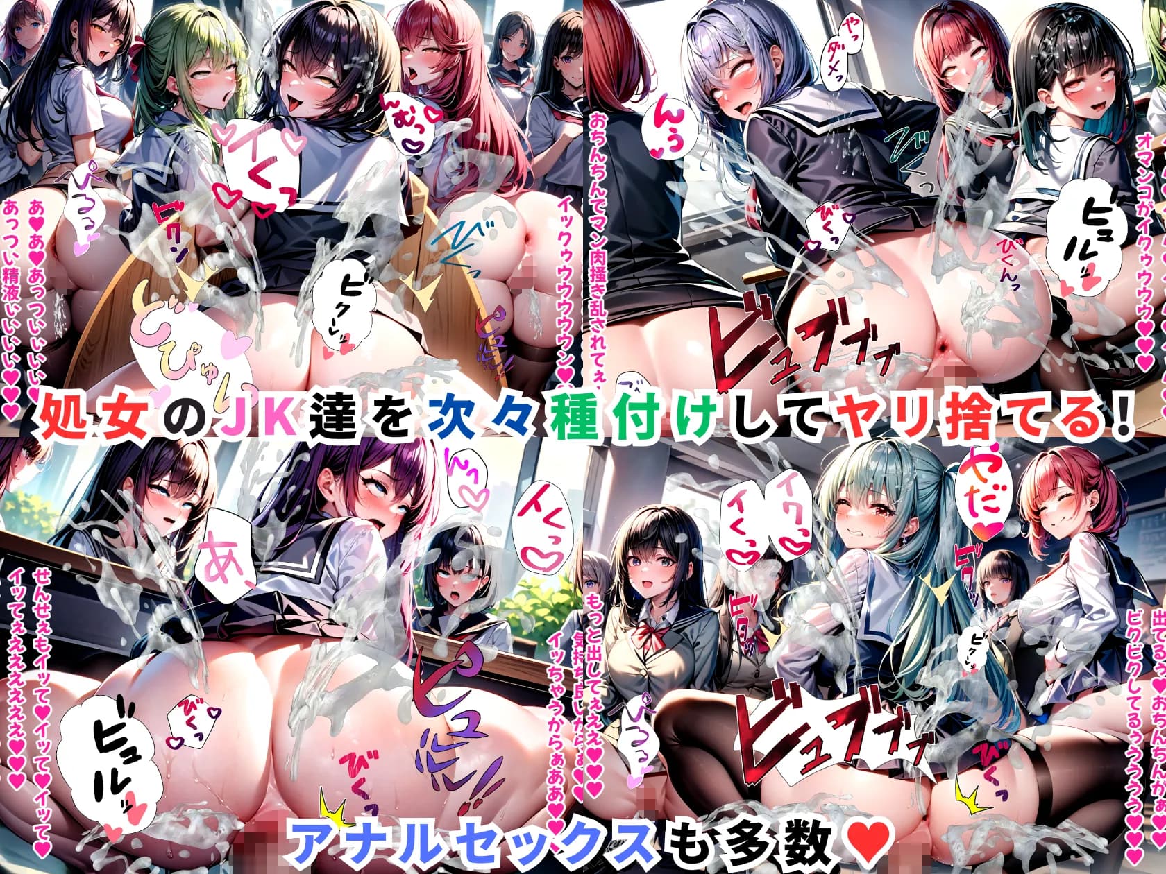 デカ尻ハーレム学園〜ハメてもハメても終わらない巨尻女子校生だらけのハーレム学園生活〜【1ぺージ1コマのマンガ風完全ストーリー】 - 63ページ