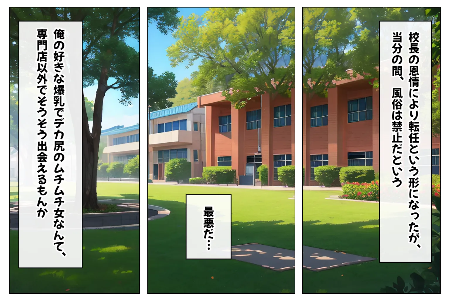 ムチムチ爆乳ハーレム〜ハメてもハメても終わらないむっちり巨乳JKだらけのハーレム学園生活〜【1ぺージ1コマのマンガ風完全ストーリー】 - 23ページ