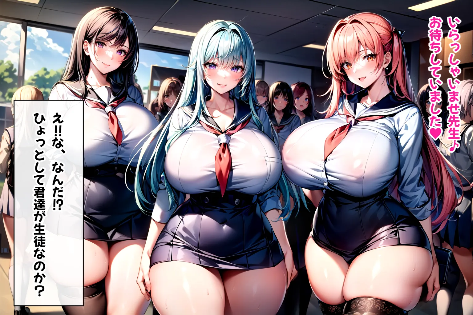 ムチムチ爆乳ハーレム〜ハメてもハメても終わらないむっちり巨乳JKだらけのハーレム学園生活〜【1ぺージ1コマのマンガ風完全ストーリー】 - 45ページ