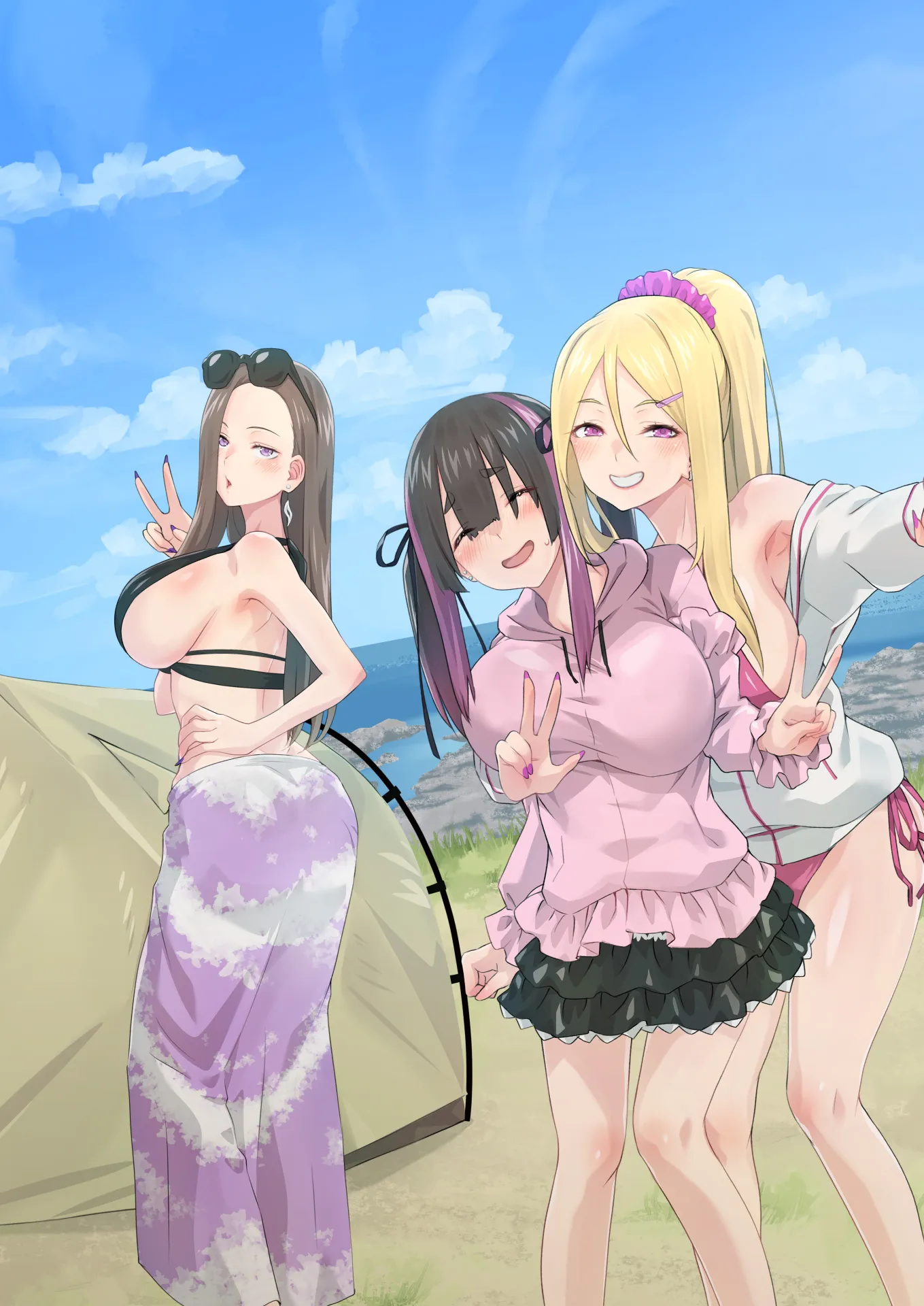 ぎゃるキャンv〜ヤリサーの美女3人とエロ目的で海へ行く話〜 - 53ページ