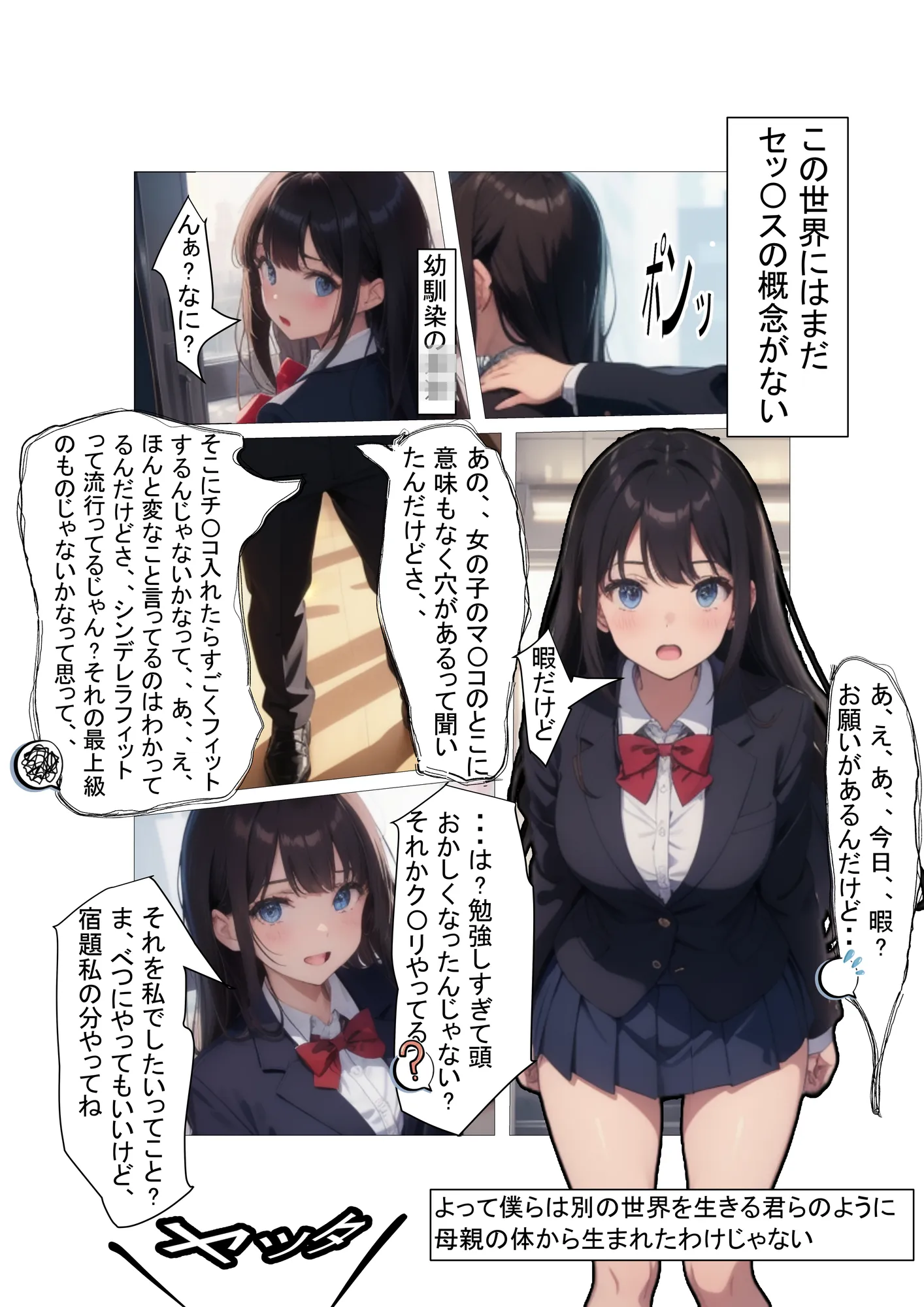 セッ〇スが生まれた日 〜 セッ〇スの概念がない世界でやりまくったら、腹の中から人間が出てきて、政府も医者も大騒動〜 非転生version 第1話 - 1ページ