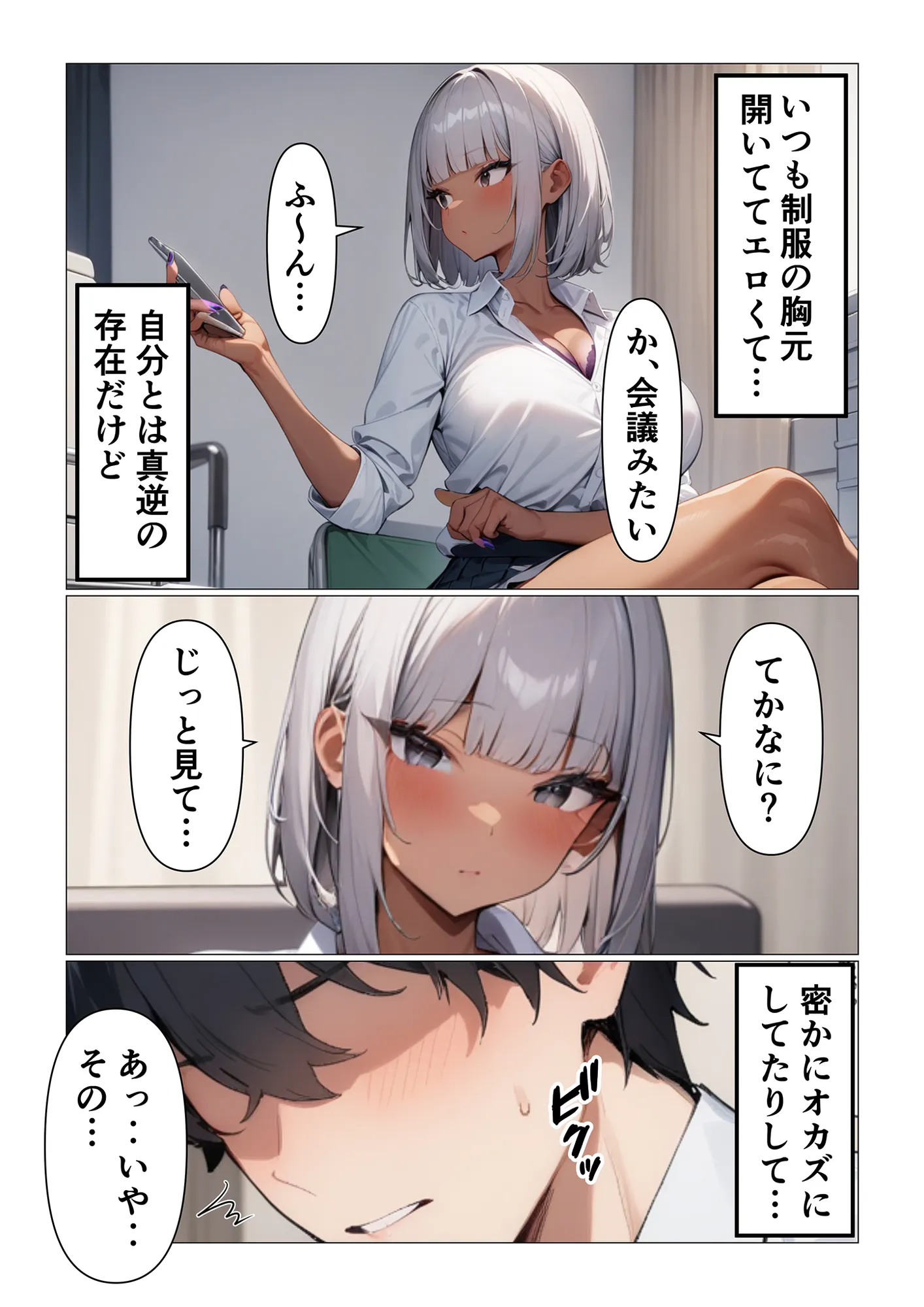 オタクの童貞奪ってくれるクールな黒ギャル黒崎さん - 3ページ