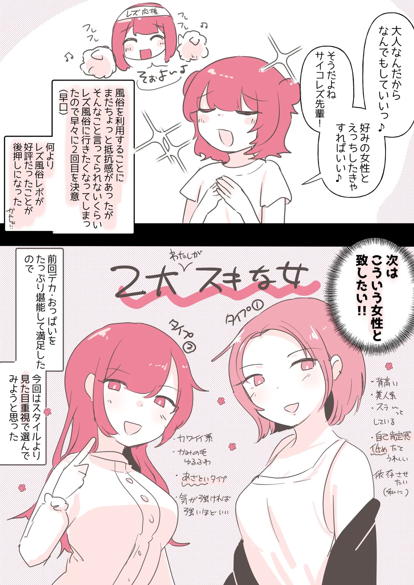 百合同人作家によるレズ風俗体験談 - 2ページ