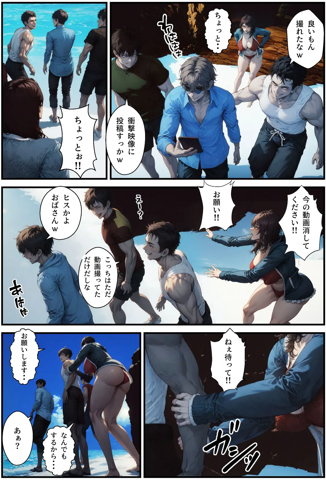 ママがビーチでさらわれた!?チャラ男と人妻熟女の夏 - 23ページ