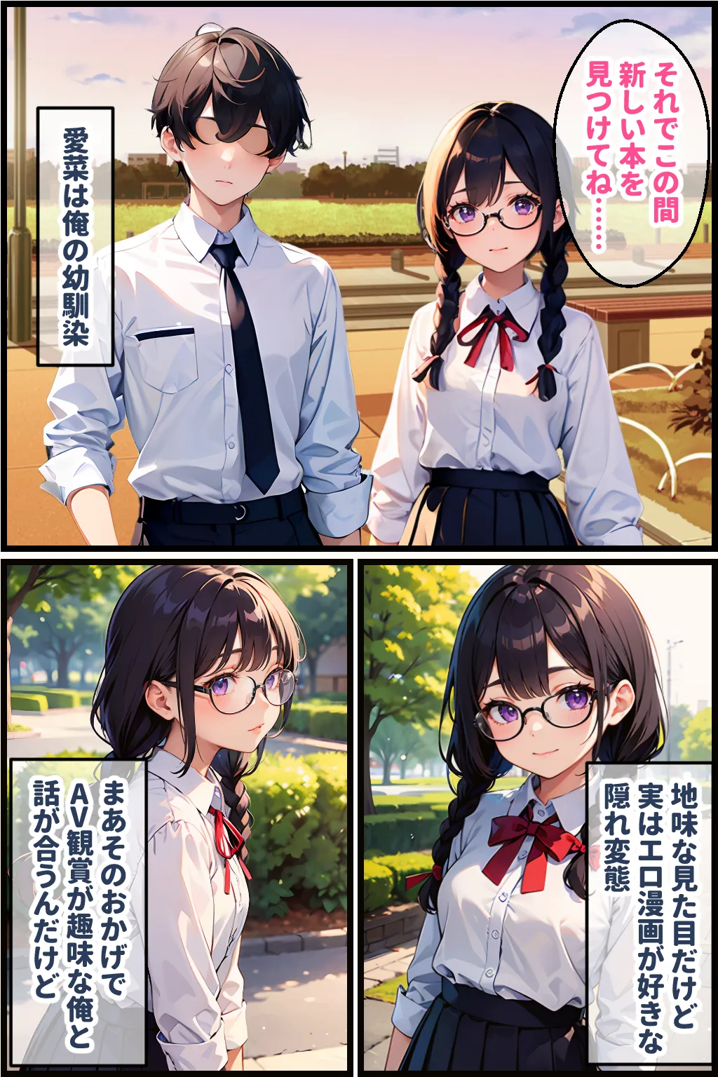 幼馴染みの地味娘と野外セックス - 1ページ