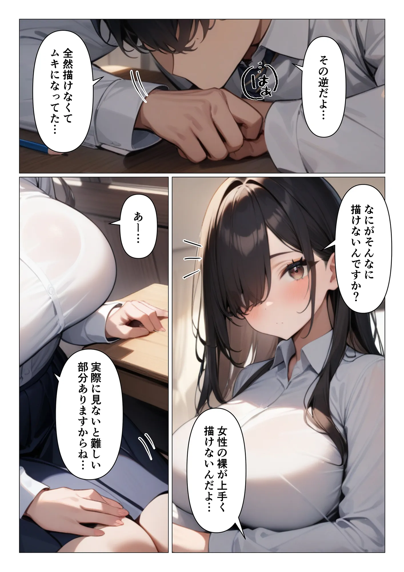 大人しい美術部後輩がヌードモデルになってくれるお話 - 2ページ