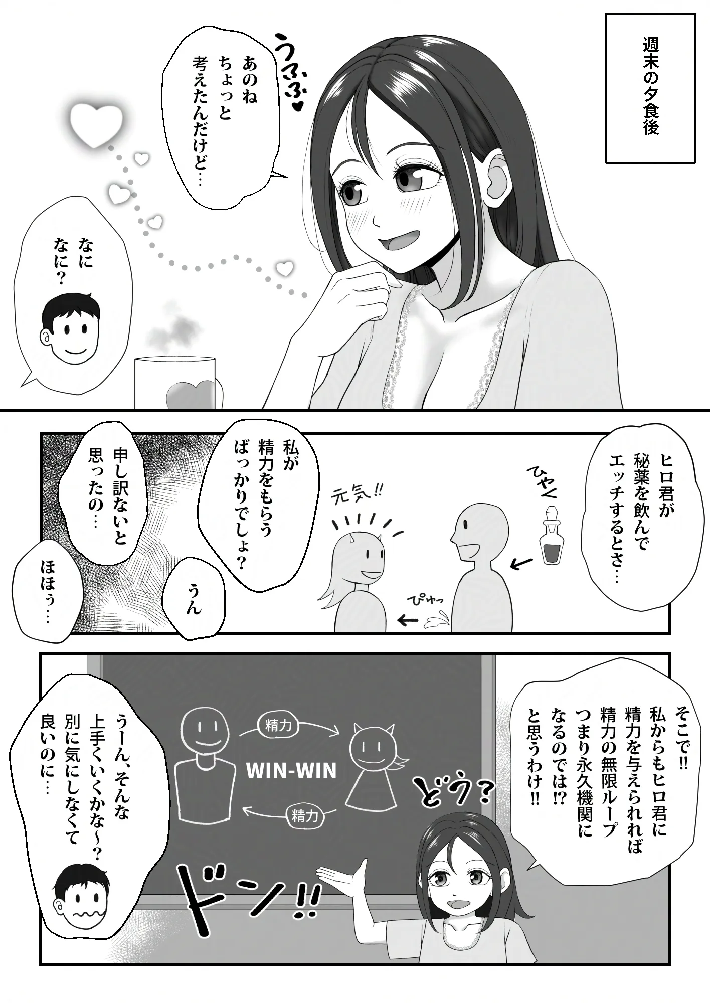 サキュバス奥様おっぱいミルクで永久機関 - 3ページ