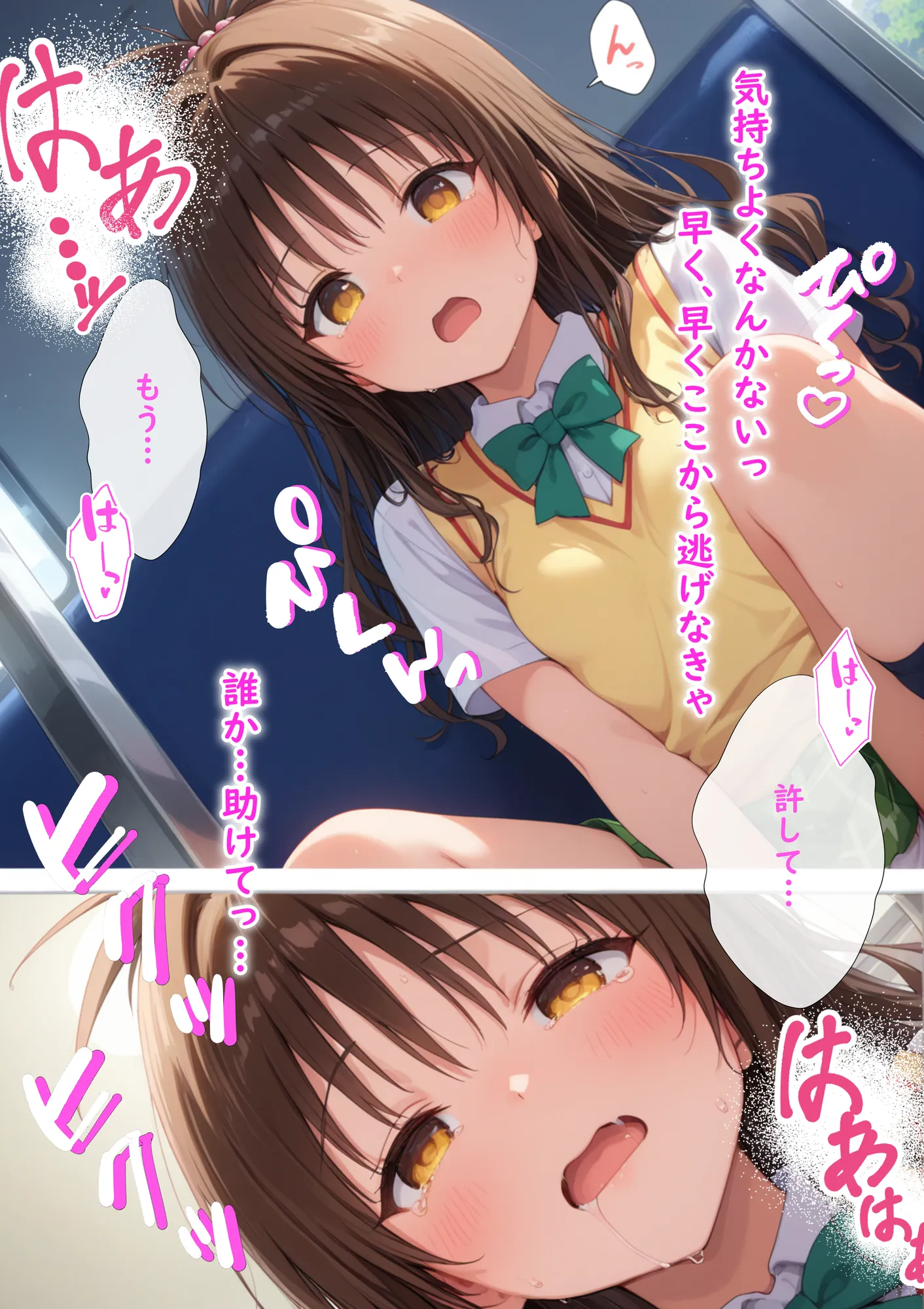 調教ヒロイン 結〇美柑 編 電車でオス達に痴〇されてメスにされました - 1ページ