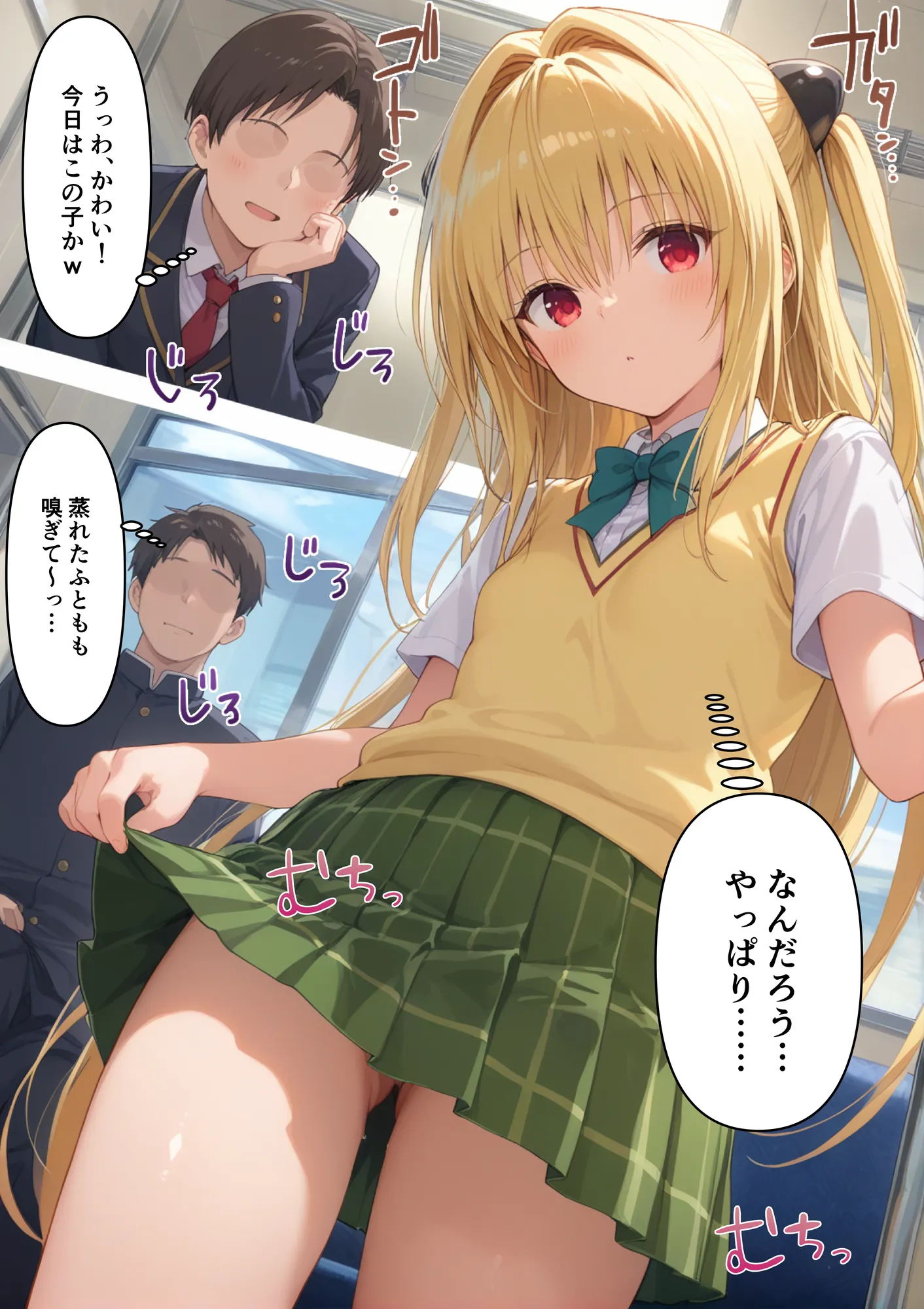 調教ヒロイン 金色〇闇(ヤミ)編 電車でオス達に痴〇されてメスにされました - 5ページ