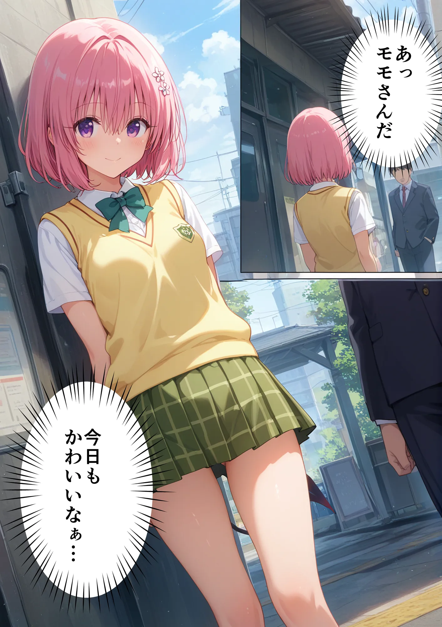 調教ヒロイン モモ編 電車でオス達に痴〇されてメスにされました - 1ページ