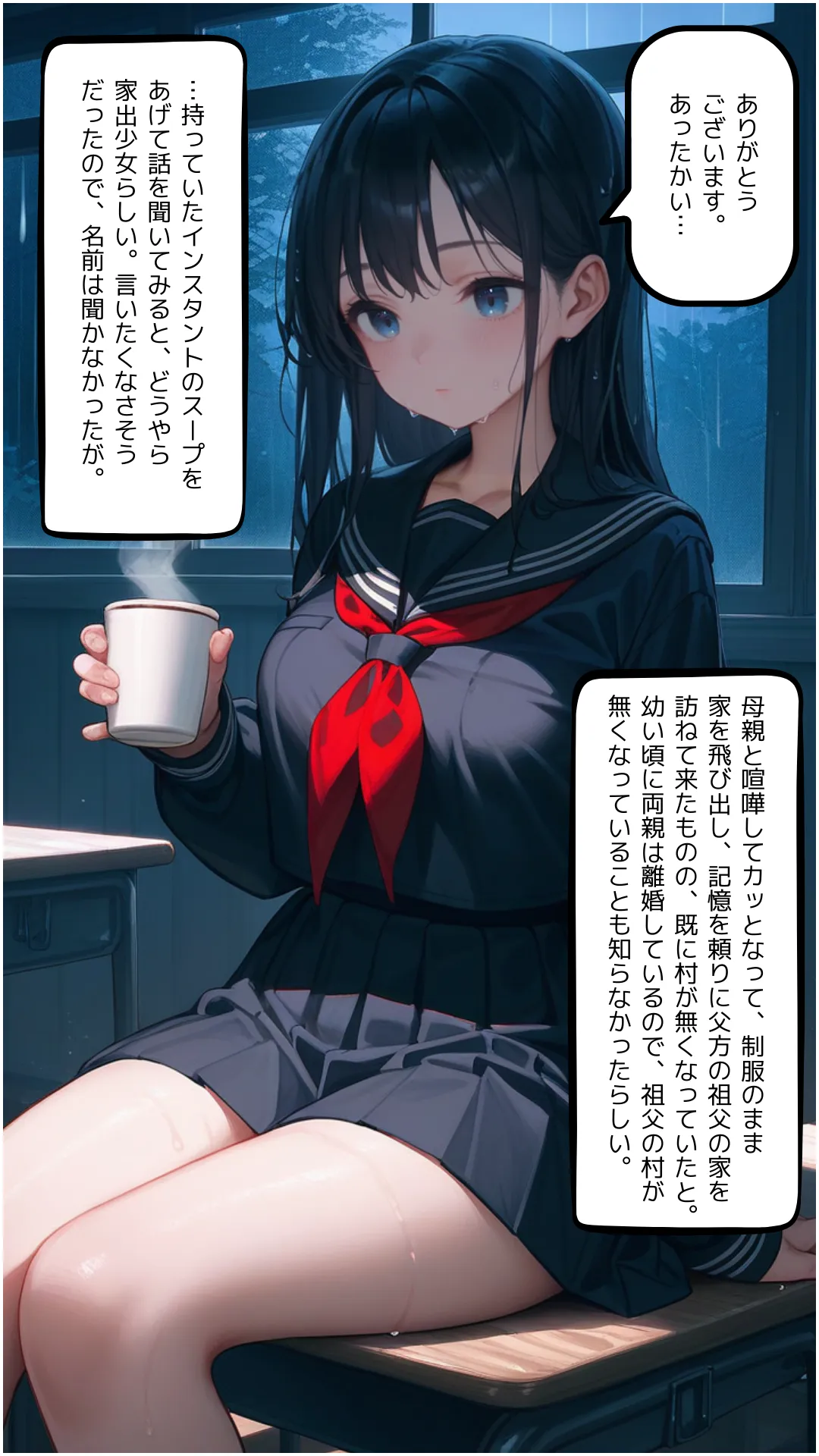 豪雨、廃校舎、家出少女。 - 8ページ