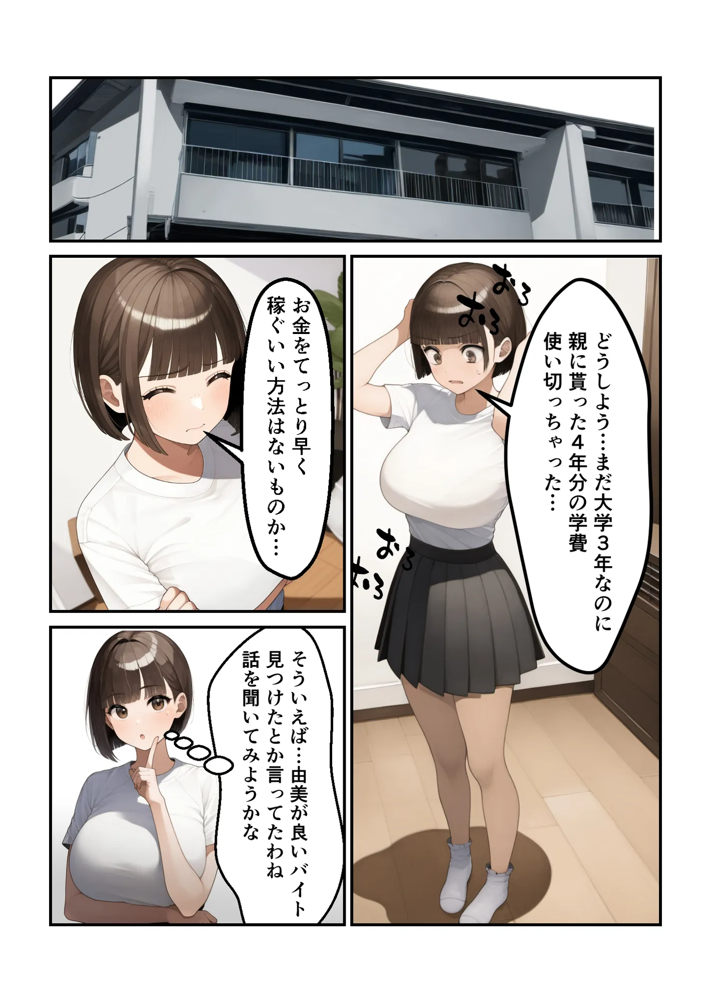 処女JDが学費の為に同人AVデビュー - 1ページ