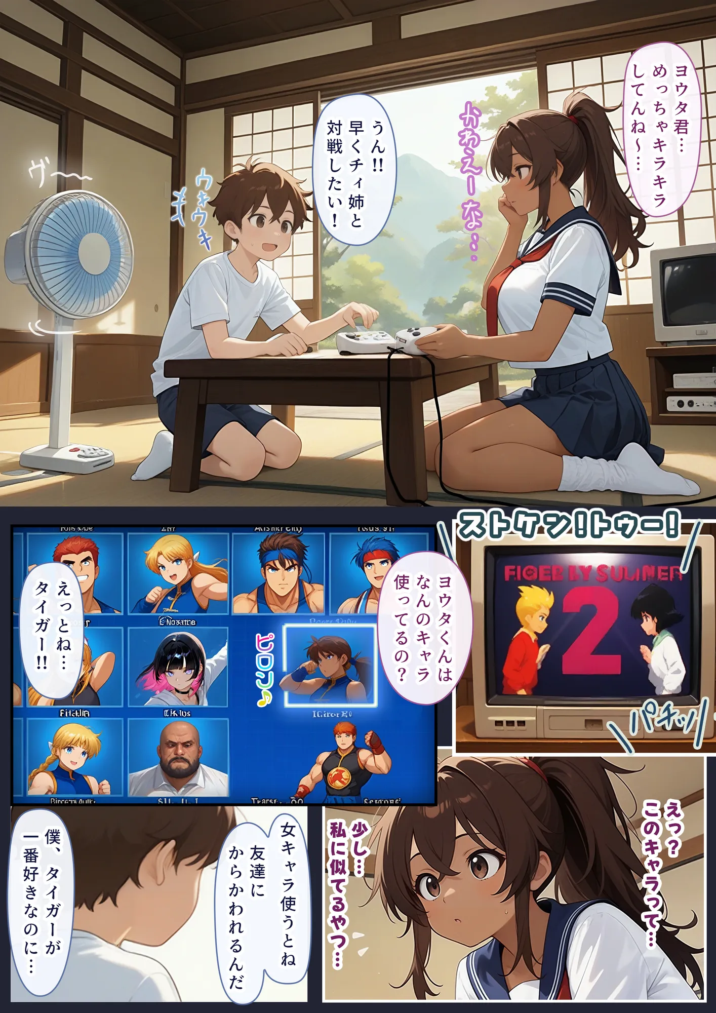 ゲーミングお姉ちゃん【褐色巨乳ギャル姉と格ゲー勝負で精通ボーイ!コマンドミスでティウンティウン!】 - 6ページ