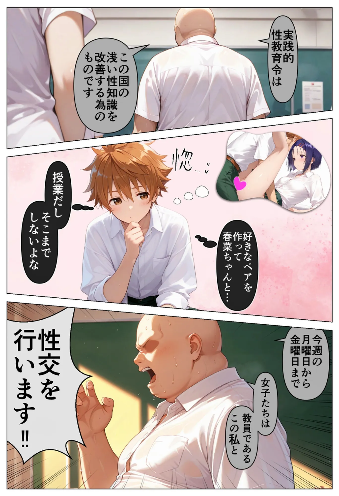 彩南学園の性教育〜浅い性知識を改善するためにひたすらセックスをヤりまくる1週間の孕ませ生活 - 6ページ