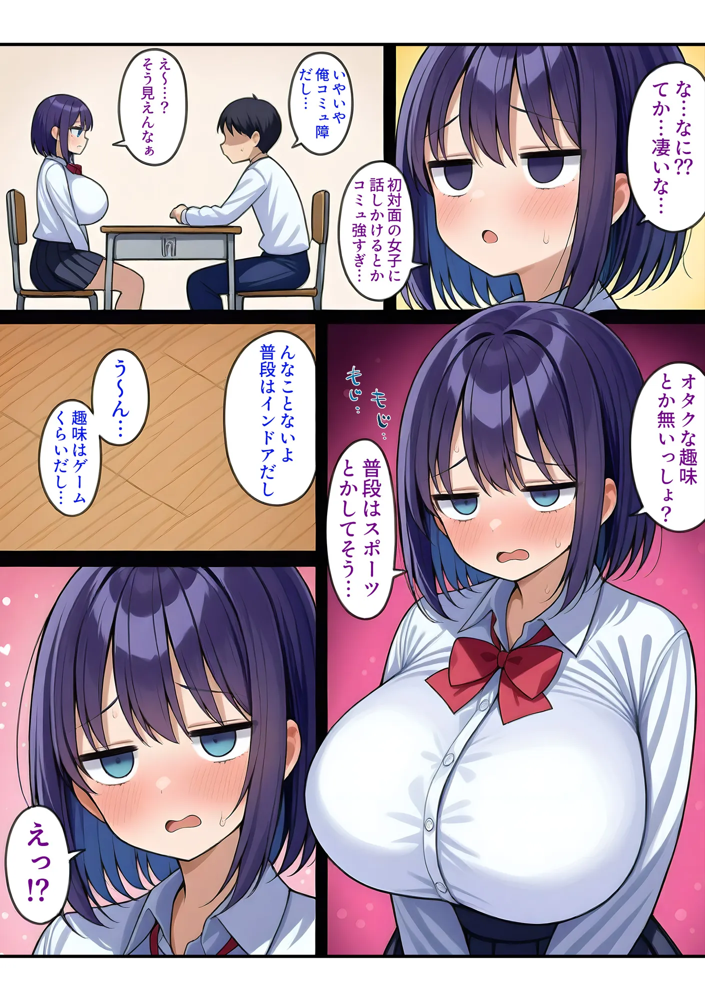 ジト目巨乳のゲームオタクJKと中出しセックスする話 - 3ページ