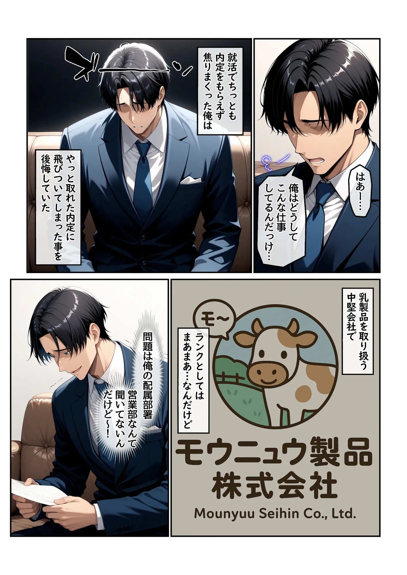 ホームステイ先の爆乳ブロンド美女に雌牛コスで誘惑されてイチャラブ種付け生活1 - 1ページ