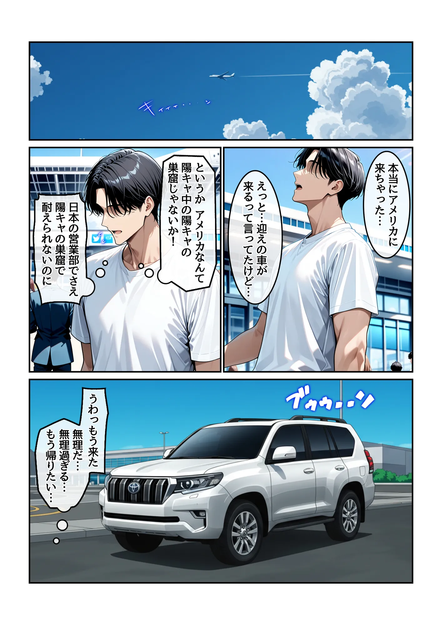 ホームステイ先の爆乳ブロンド美女に雌牛コスで誘惑されてイチャラブ種付け生活1 - 4ページ