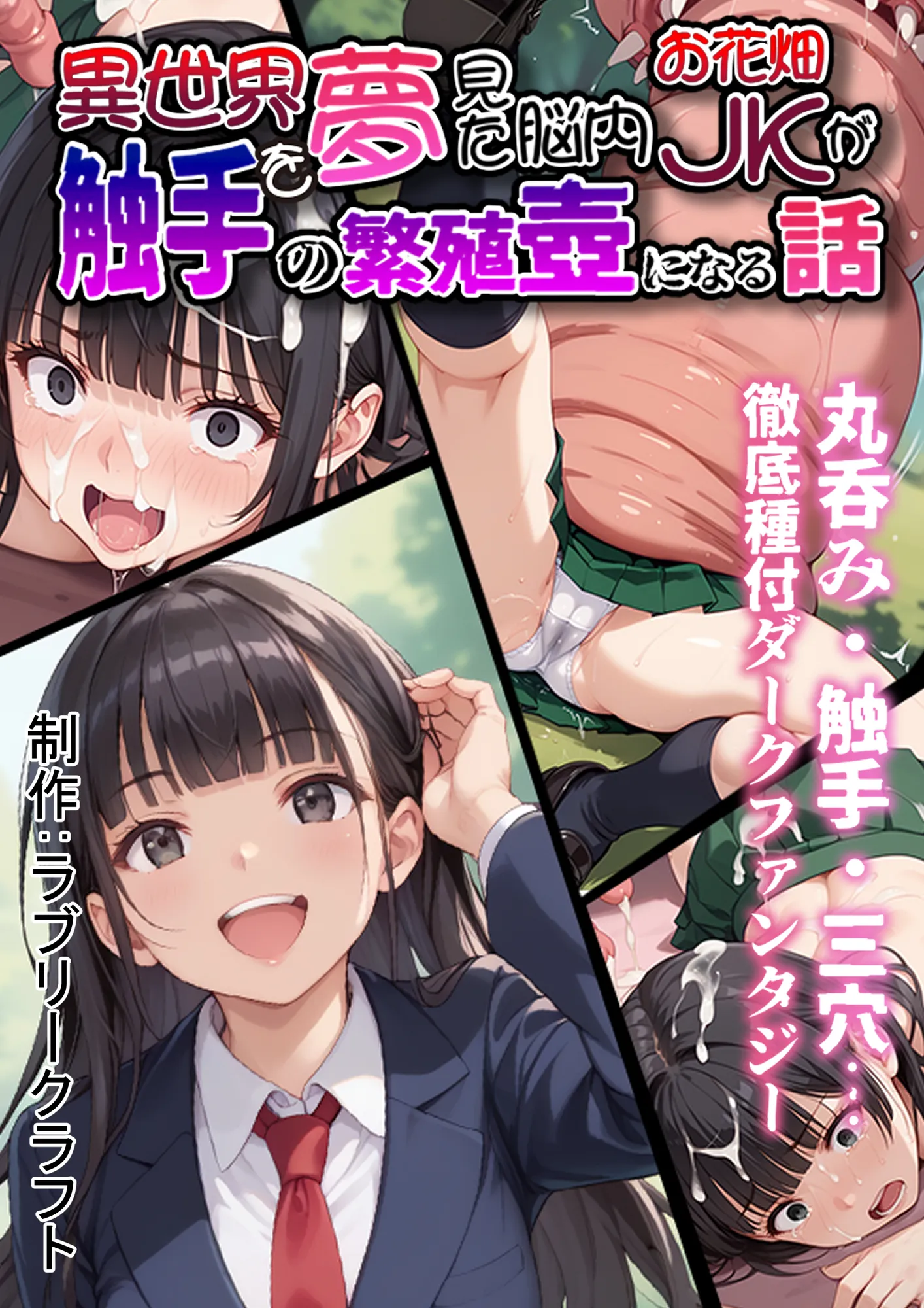 異世界を夢見た脳内お花畑JKが触手の繁殖壺になる話 - 1ページ