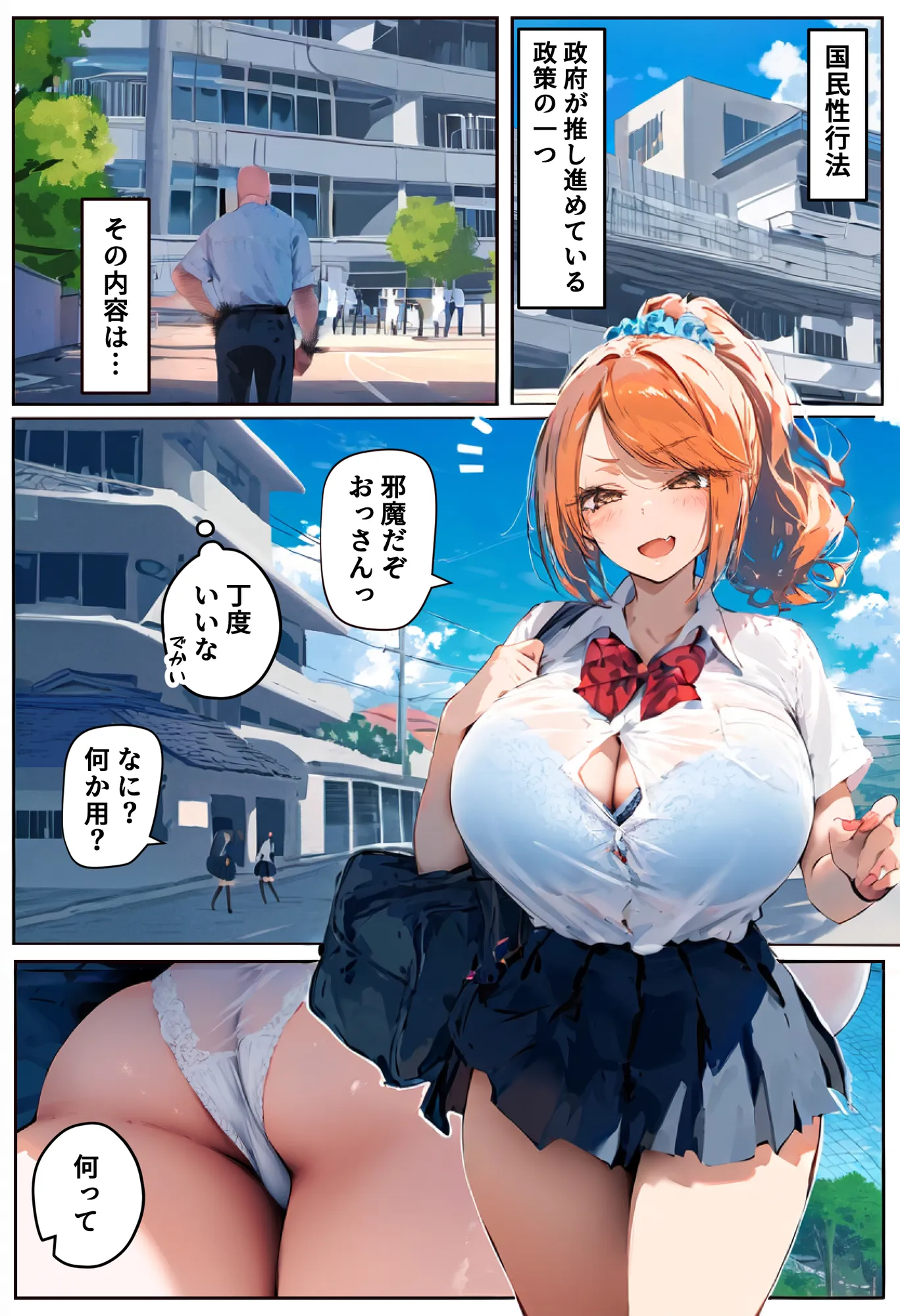 爆乳種付け学園 2限目 - 1ページ