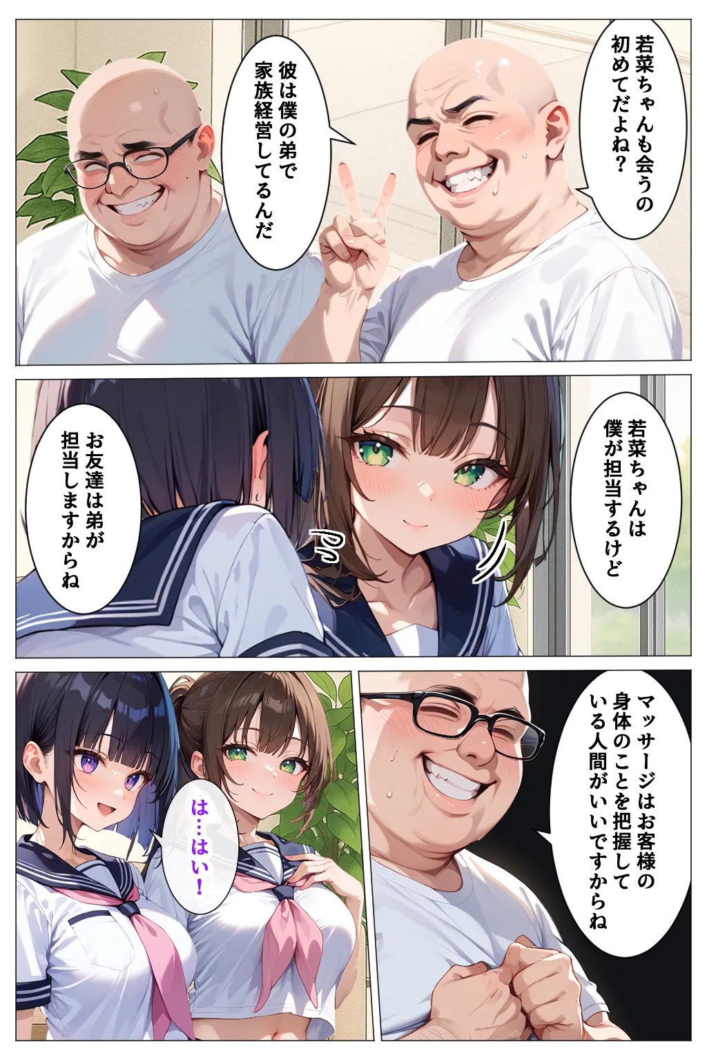 インチキマッサージ師とデカパイJKちゃんたち - 8ページ