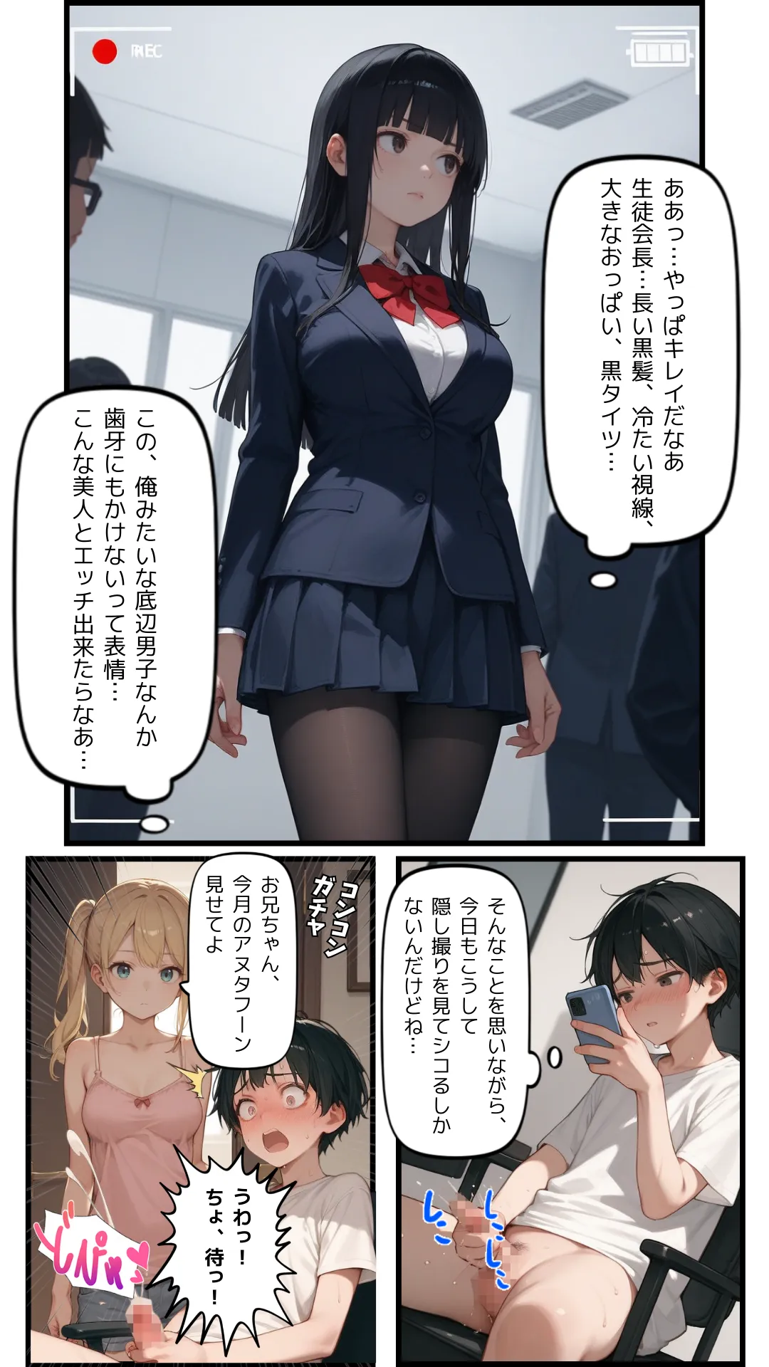 催●アプリでウザい妹と恐怖の生徒会長を支配する話 - 1ページ