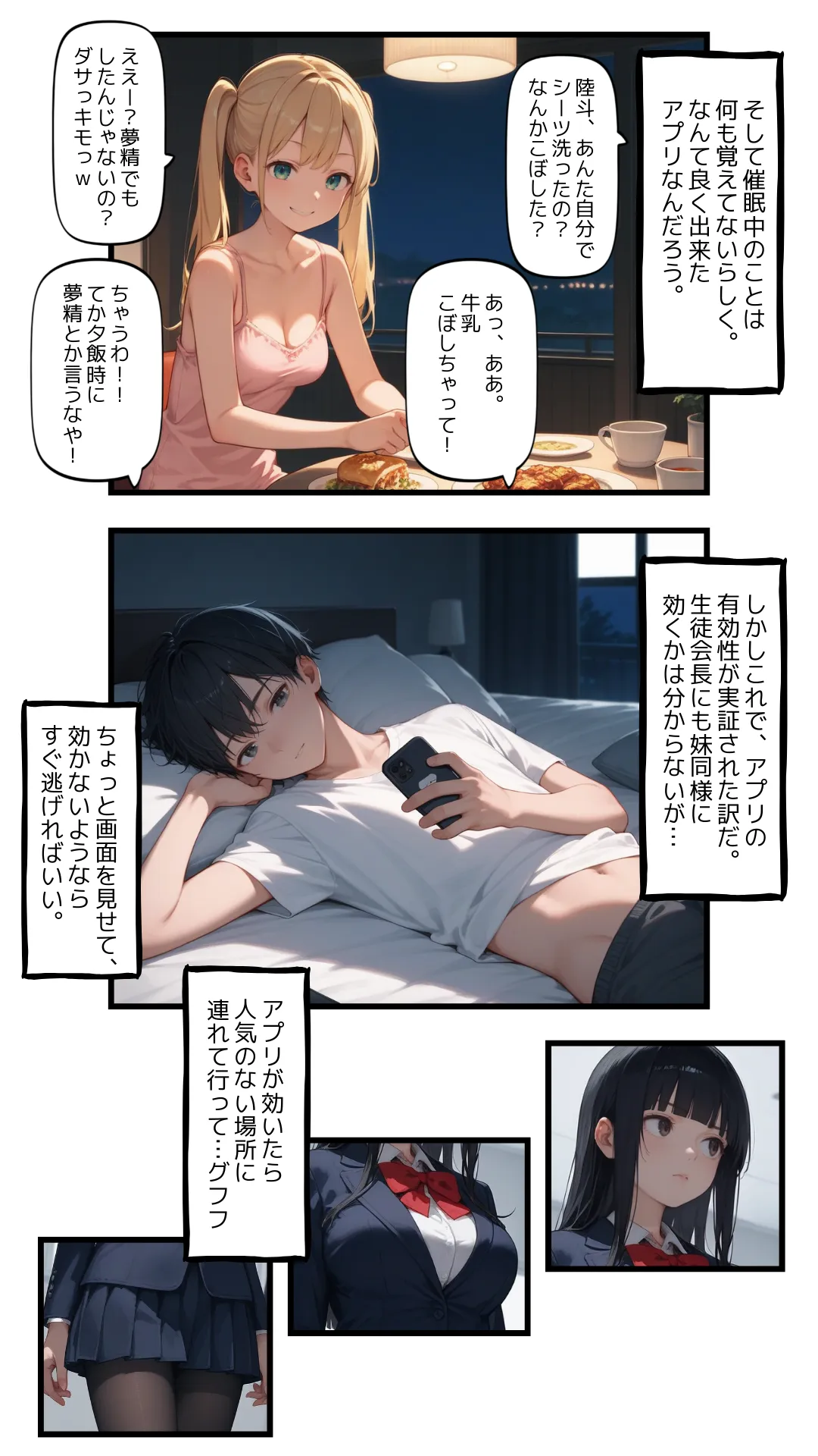 催●アプリでウザい妹と恐怖の生徒会長を支配する話 - 12ページ