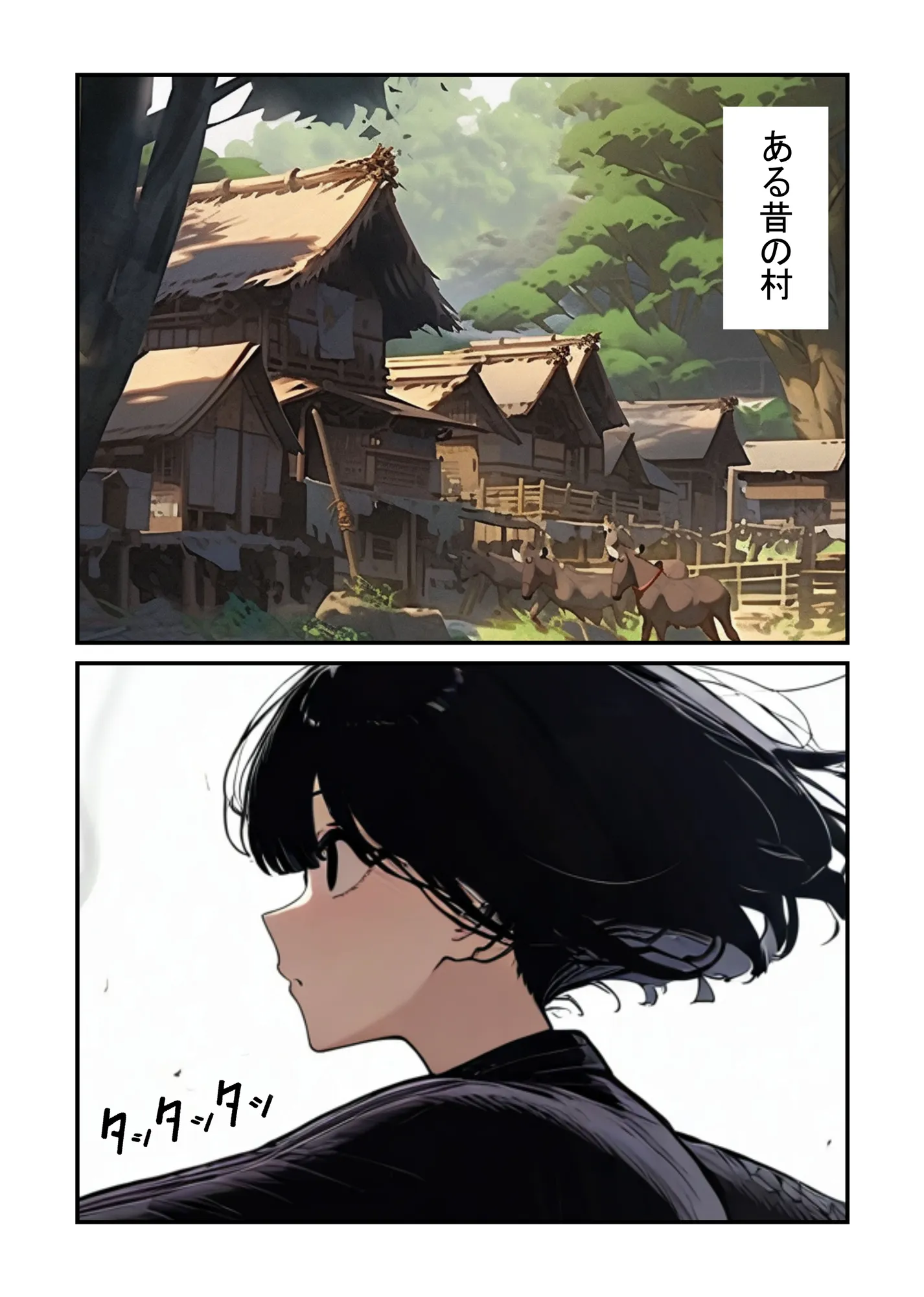 村のくノ一美女が迫ってくる - 1ページ