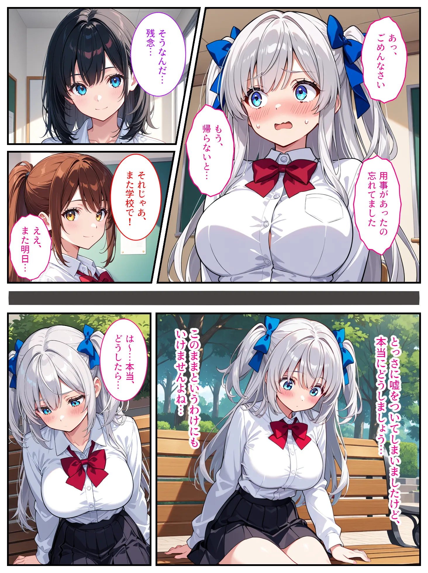 清純無垢な爆乳女子校生を性教育の実習で孕ませちゃいました! - 3ページ